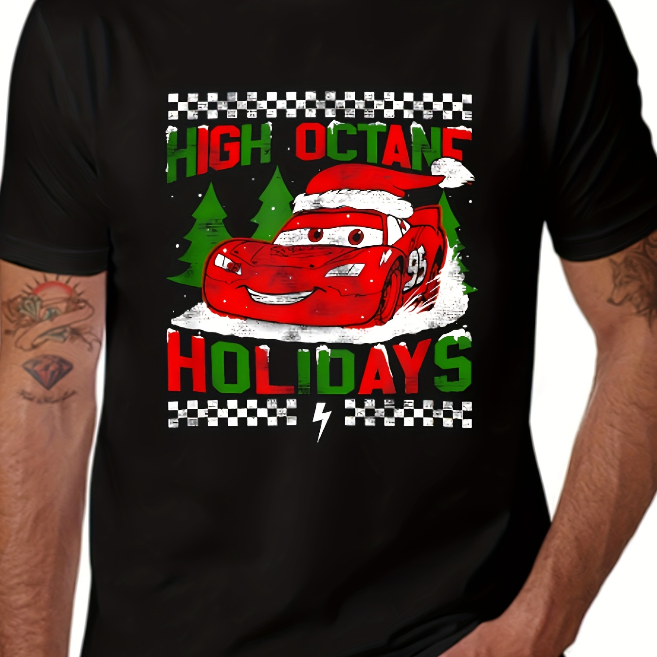 

(authorized)christmas Cars Lightning Holidays T-shirt