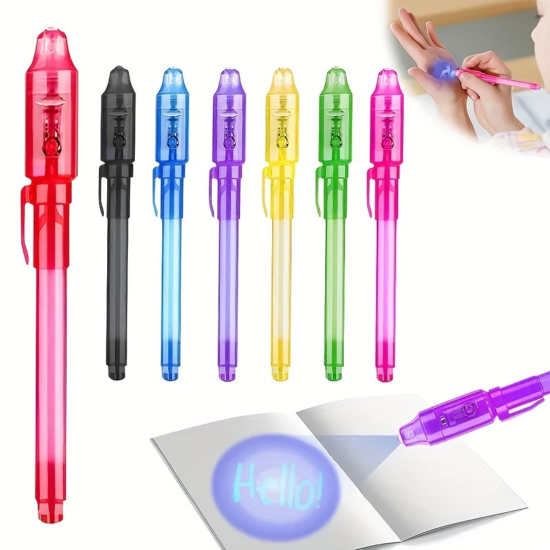 4pcs Invisible Ink Pen Spy Pen Invisible Disappearing Ink Pen With