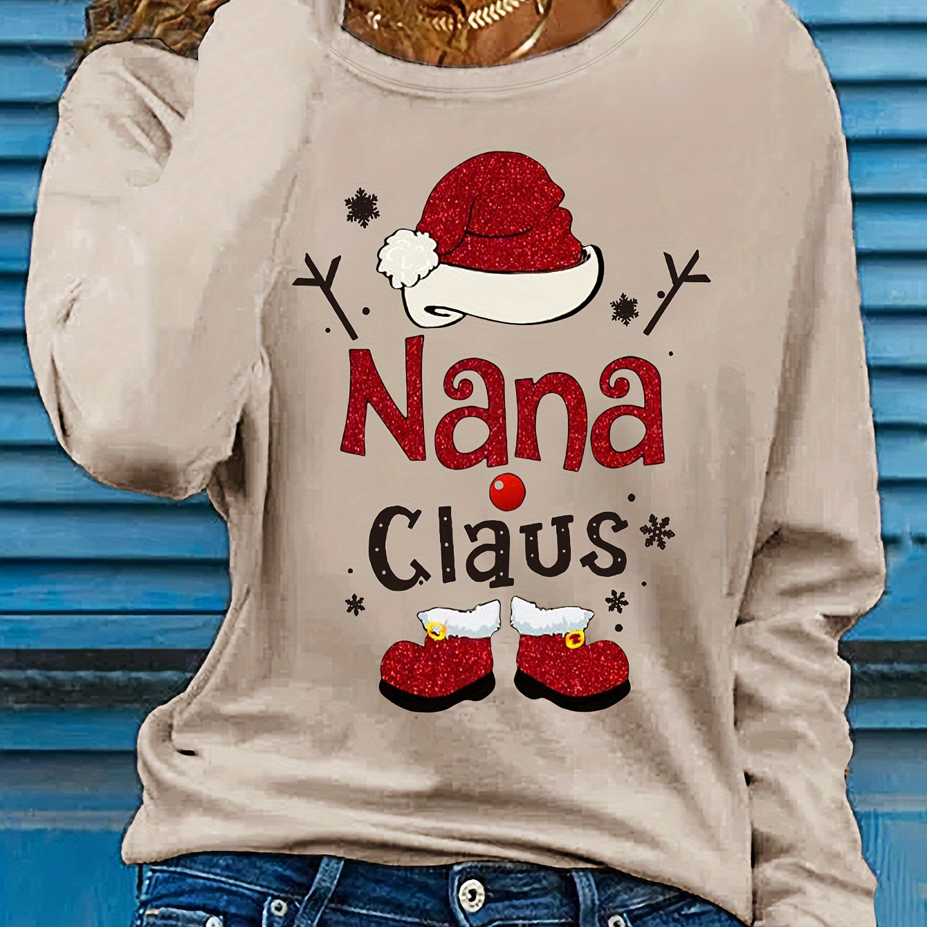 

's Long T- Christmas - Washable , For Fall &