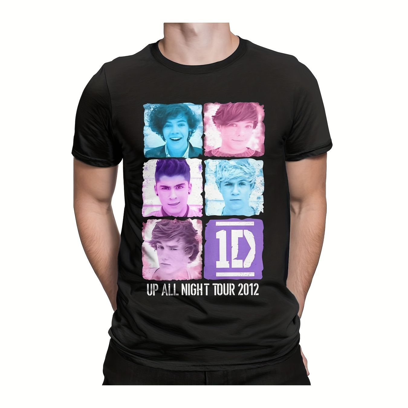 

Men T-shirts 1d 1 Tees Pop T Crewneck Clothes Plus Size2 220g