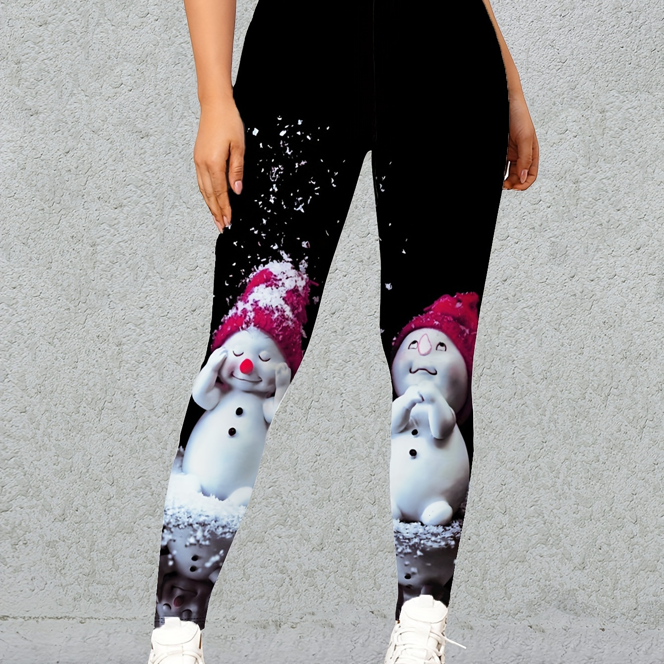 

Christmas Snowman -waist Leggings - & Comfortable,