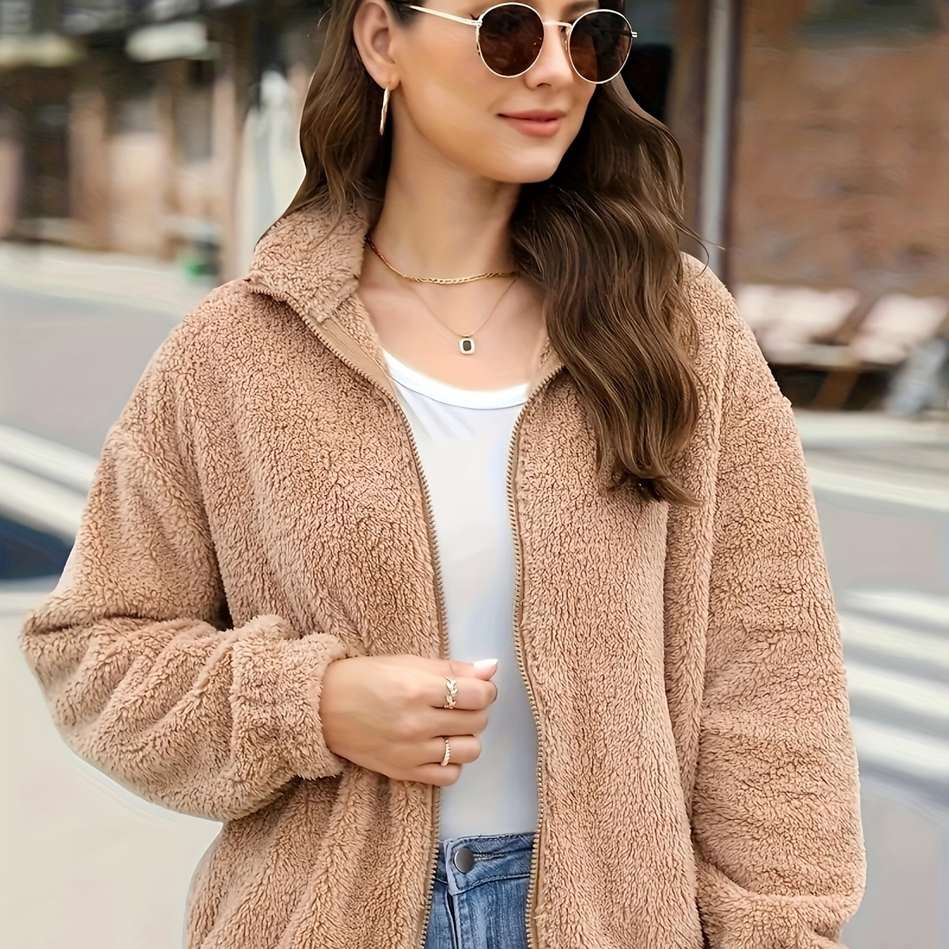 

's Fleece , Drop Shoulder Long , 100% , Regular For Fall/ -