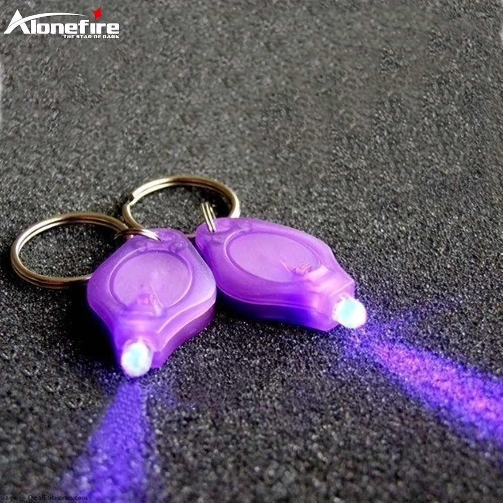 UV LED Keychain Light, Purple Black Light