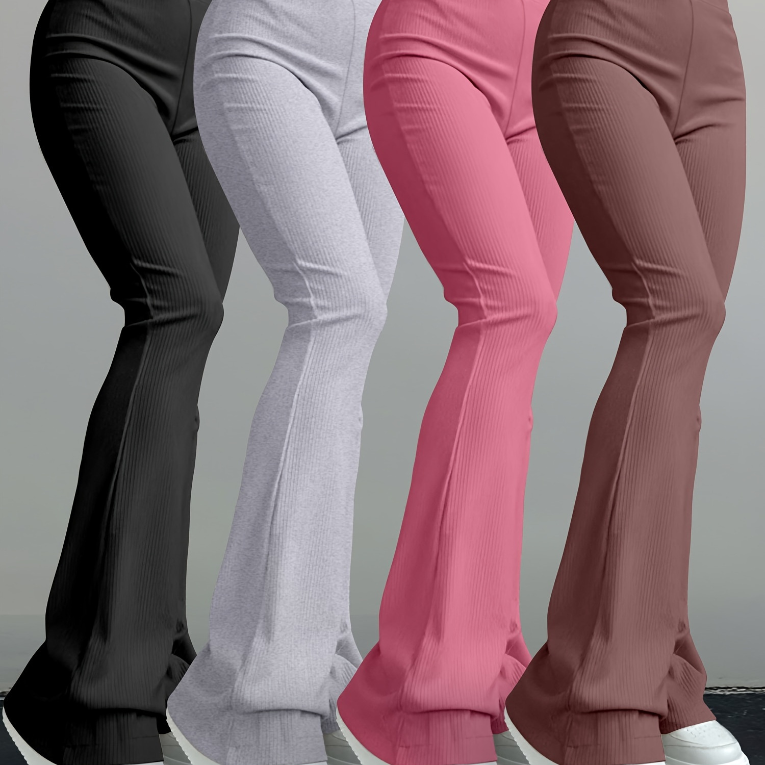 

4pcs K11 Women's Waist Stretchy Pants - , Fit, Polyester & , , , , , For & , Adult Female