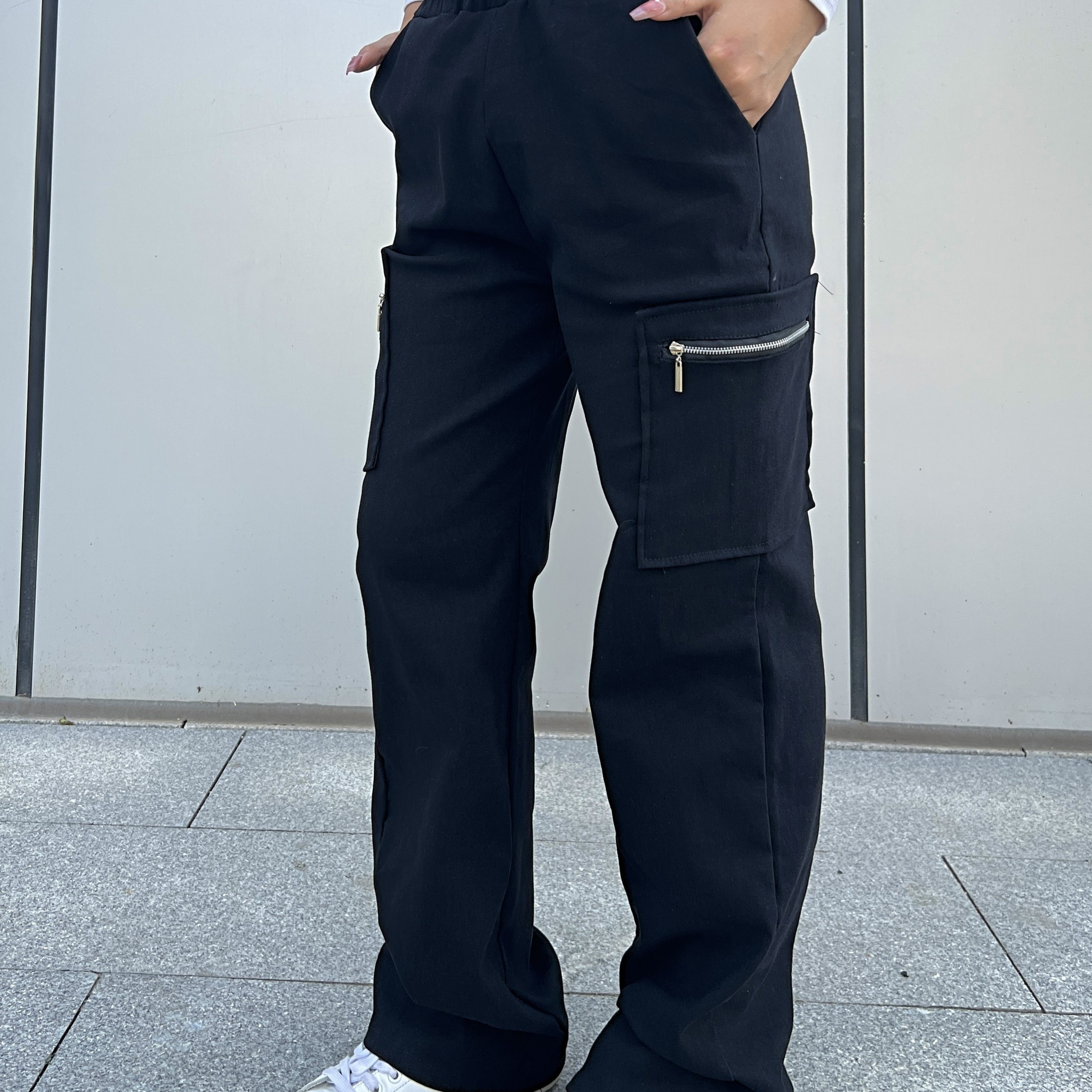 

Straight Leg Cargo Pants, Y2k Streetwear Loose Pants, Women's Clothing