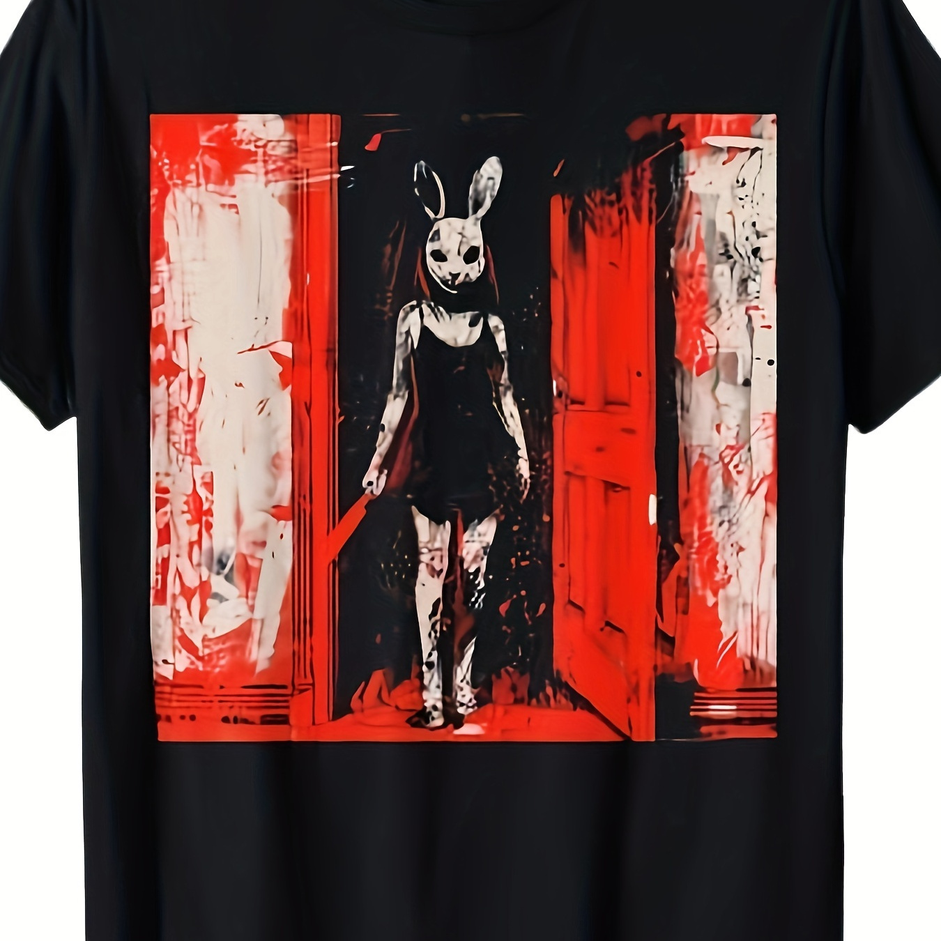 

Horror Evil Bunny Girl Red Anime Goth Creepy Rabbit T-shirt 220g