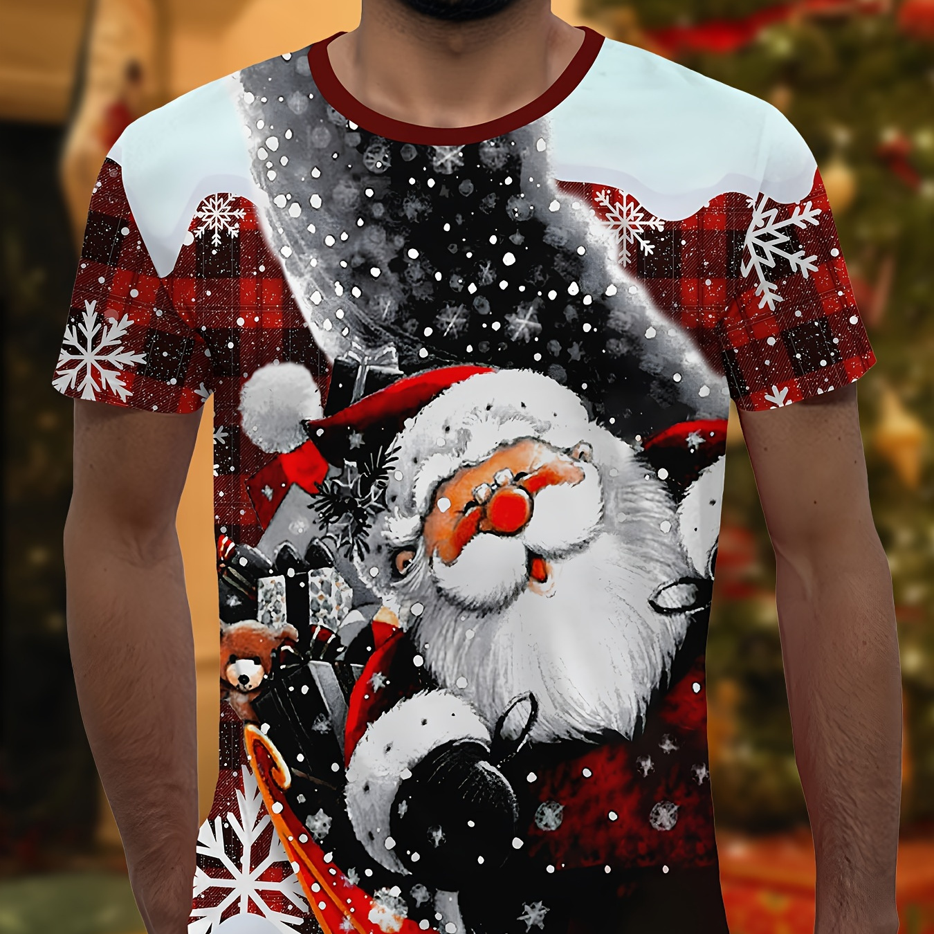 

Christmas Santa Graphic Tee - T-, , For Parties &