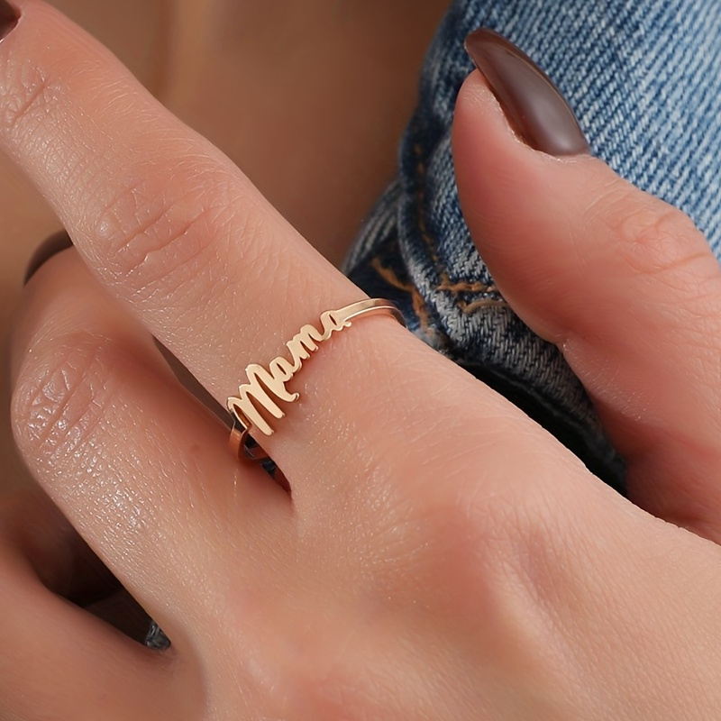 

Mama Letter Thin Ring For Women Mother's Day Gift