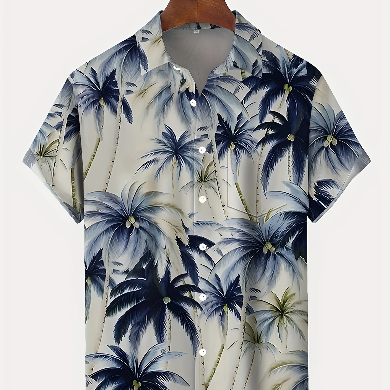 

Plus Size Men's Vintage Style Shirt Coconut Trees Print Short Sleeve Shirt For Summer, Men's Clothing