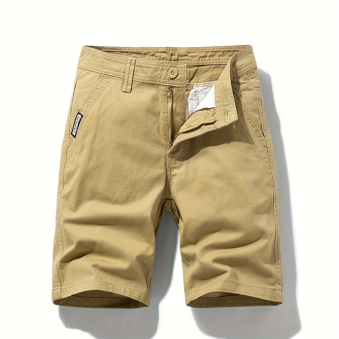 

Men's Cargo Shorts With Pockets In Solid Color, Loose Fit And Trendy For Casual Wear And Outdoor Activity