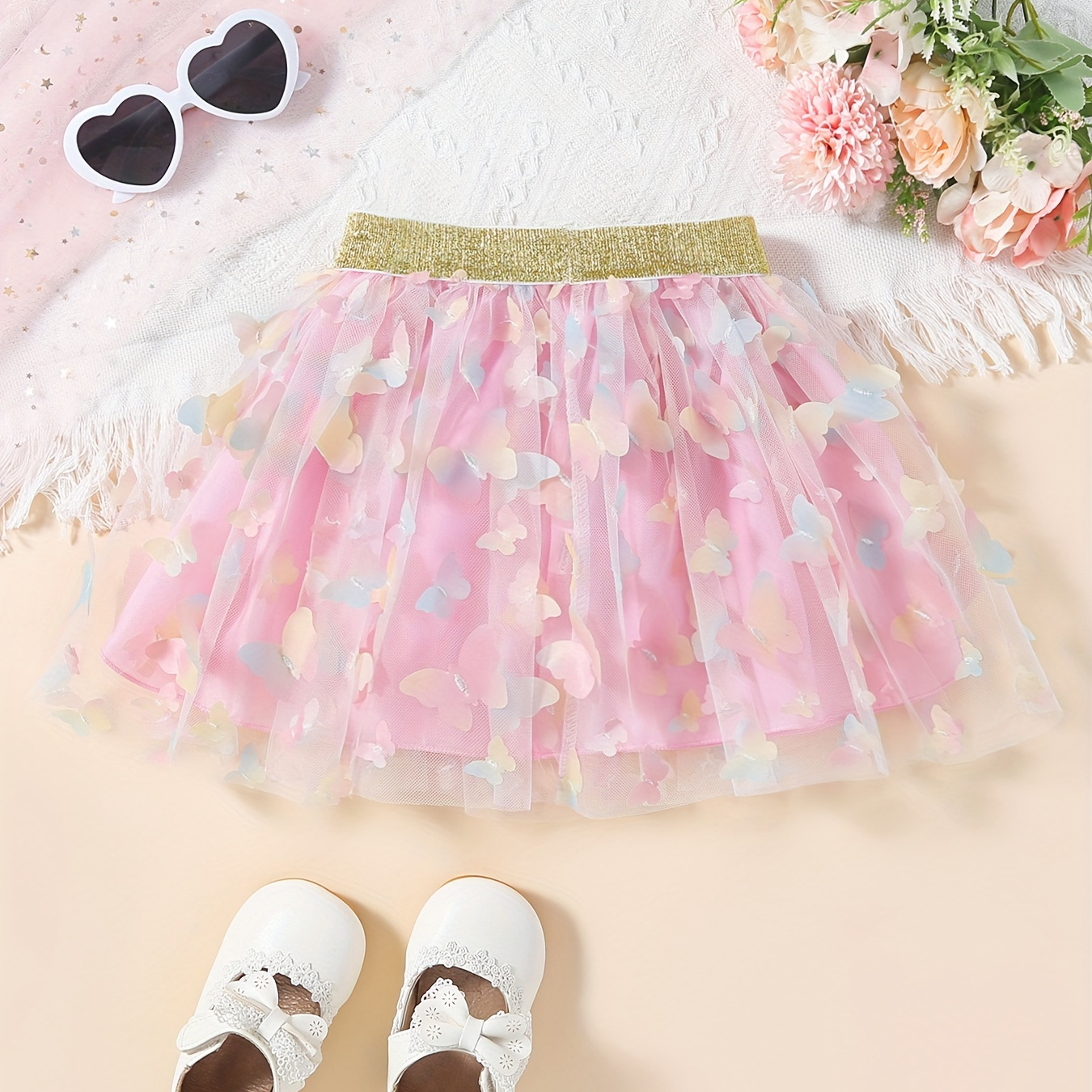 

Sweet Girls Butterfly Decor Tutu Skirt For Party Wedding Birthday Gift