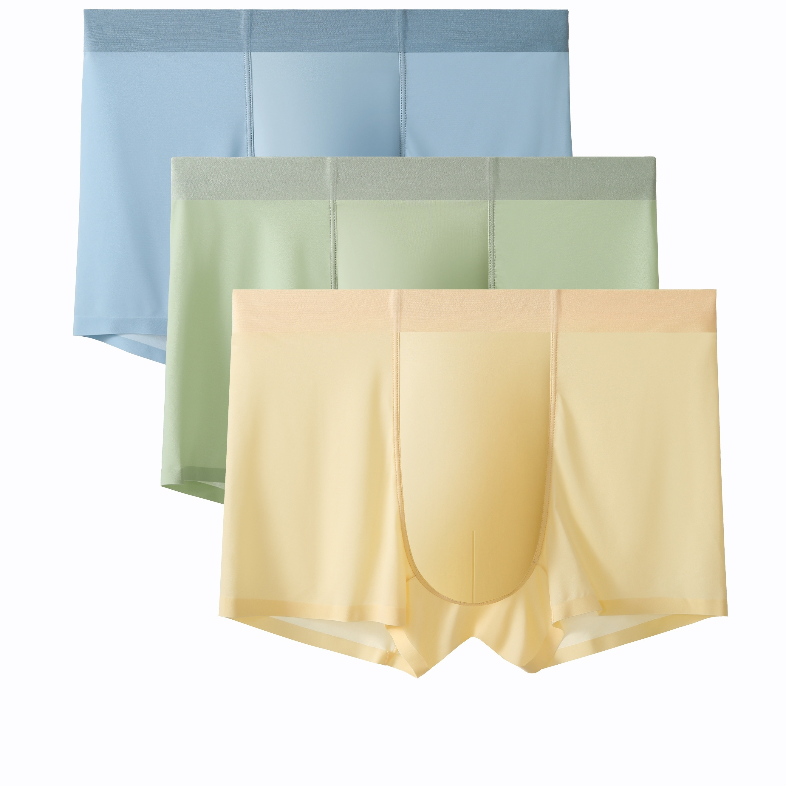 Men's Seamless Ice Silk Cool Comfy Business Boxers Briefs - Temu