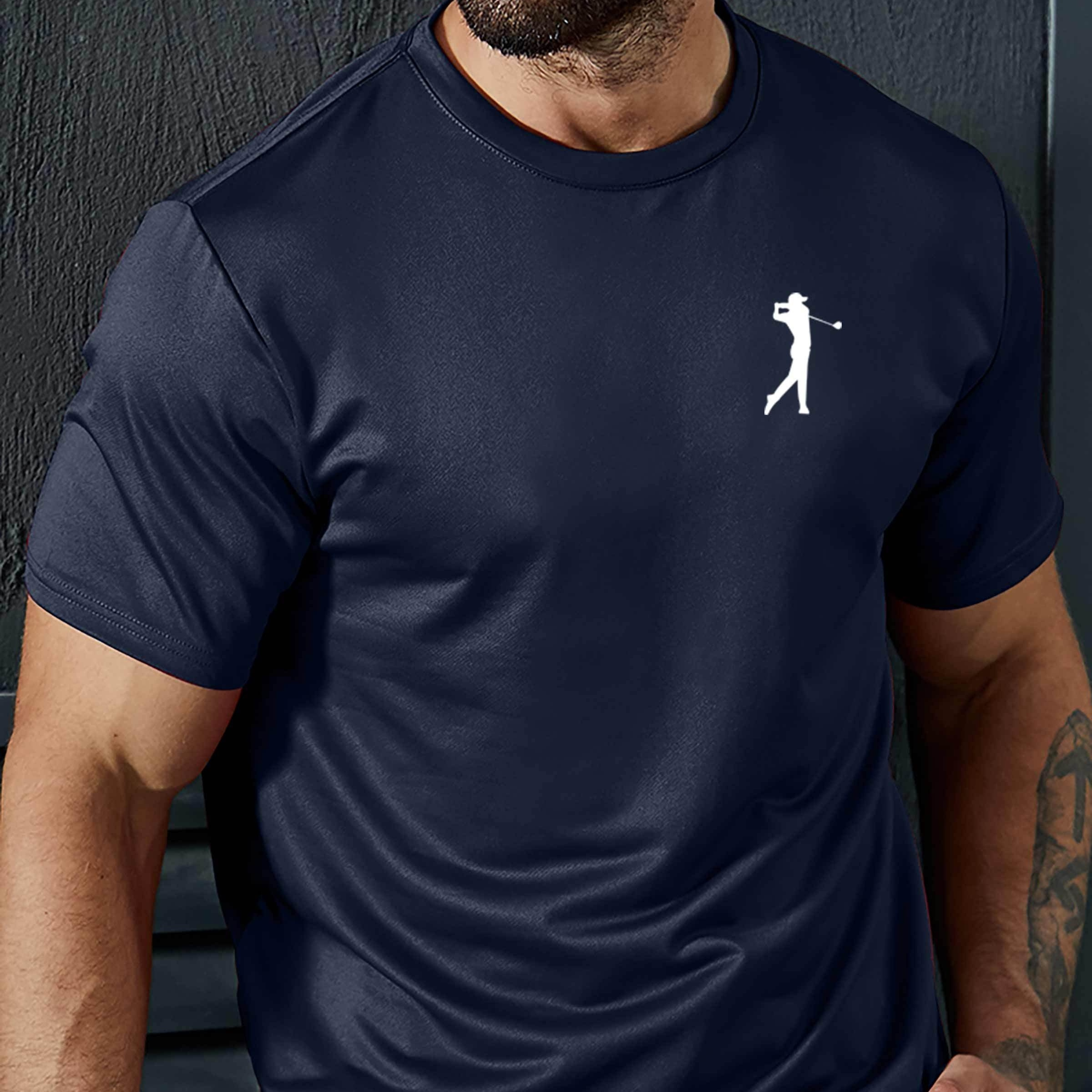 

Golfing Print T Shirt, Tees For Men, Casual Short Sleeve T-shirt For Summer