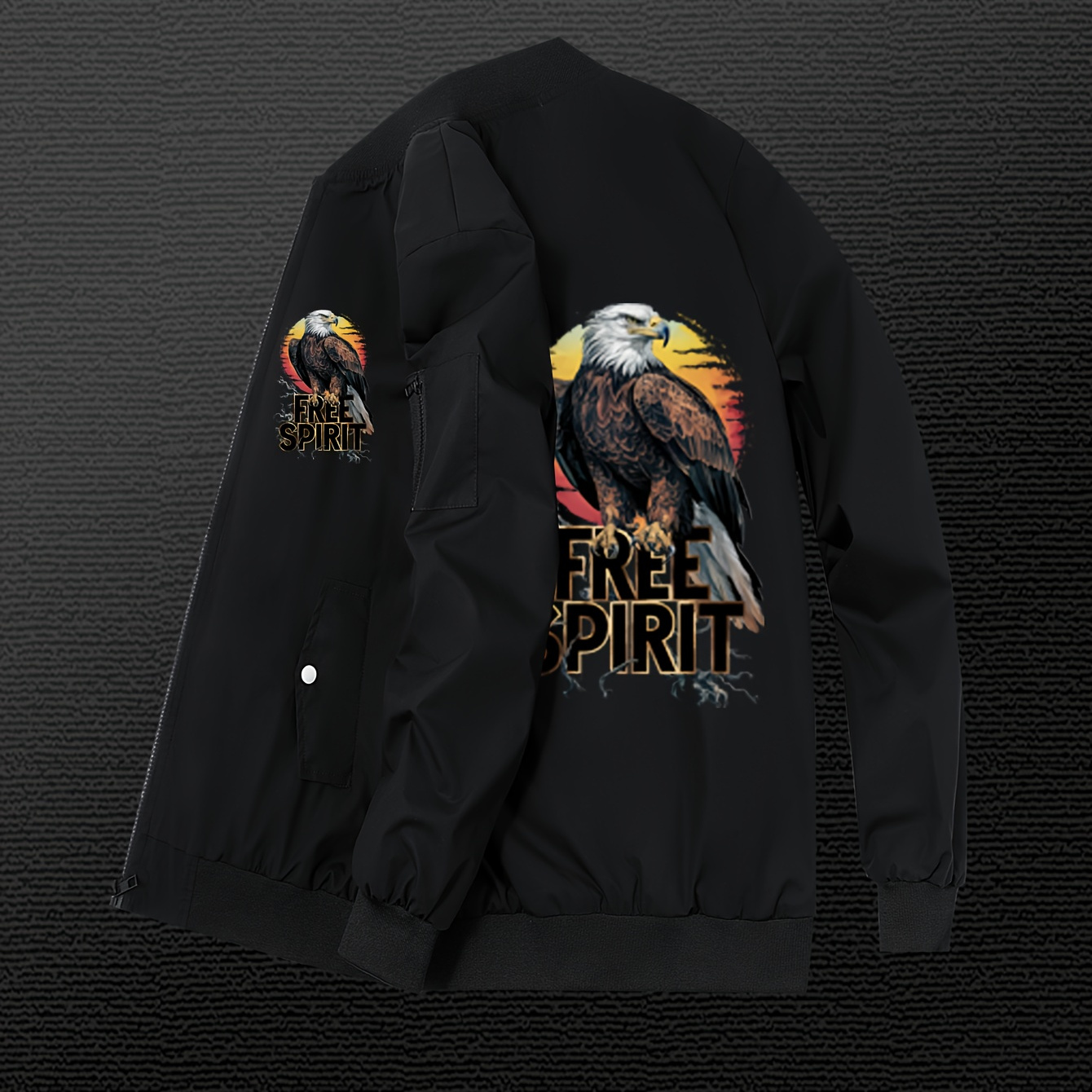 

Men's Eagle Jacket - Cotton , Zip-up, With Pockets | Fall/winter