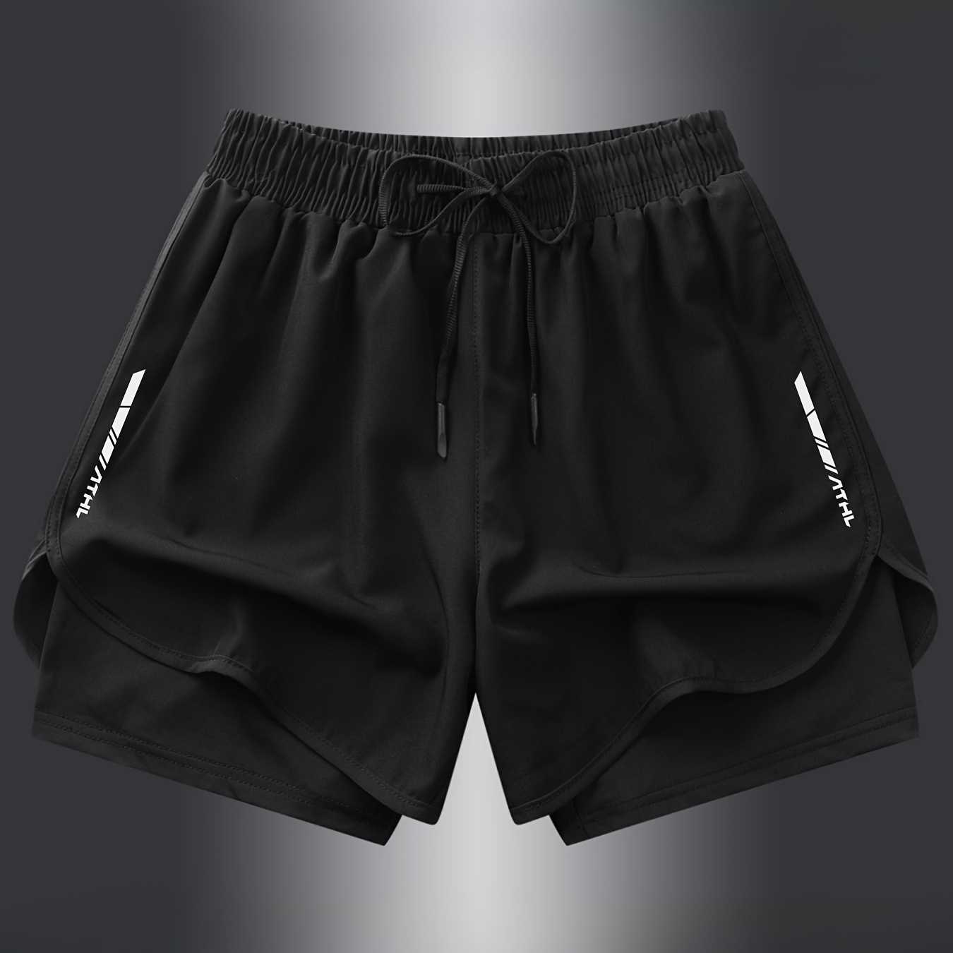 

Men's Shorts - Polyester (92% Polyester, 8% Elastane) With Slight Stretch, Breathable Quick-dry Fabric For Running And Training, Regular Shorts For Spring/summer - Print Pattern