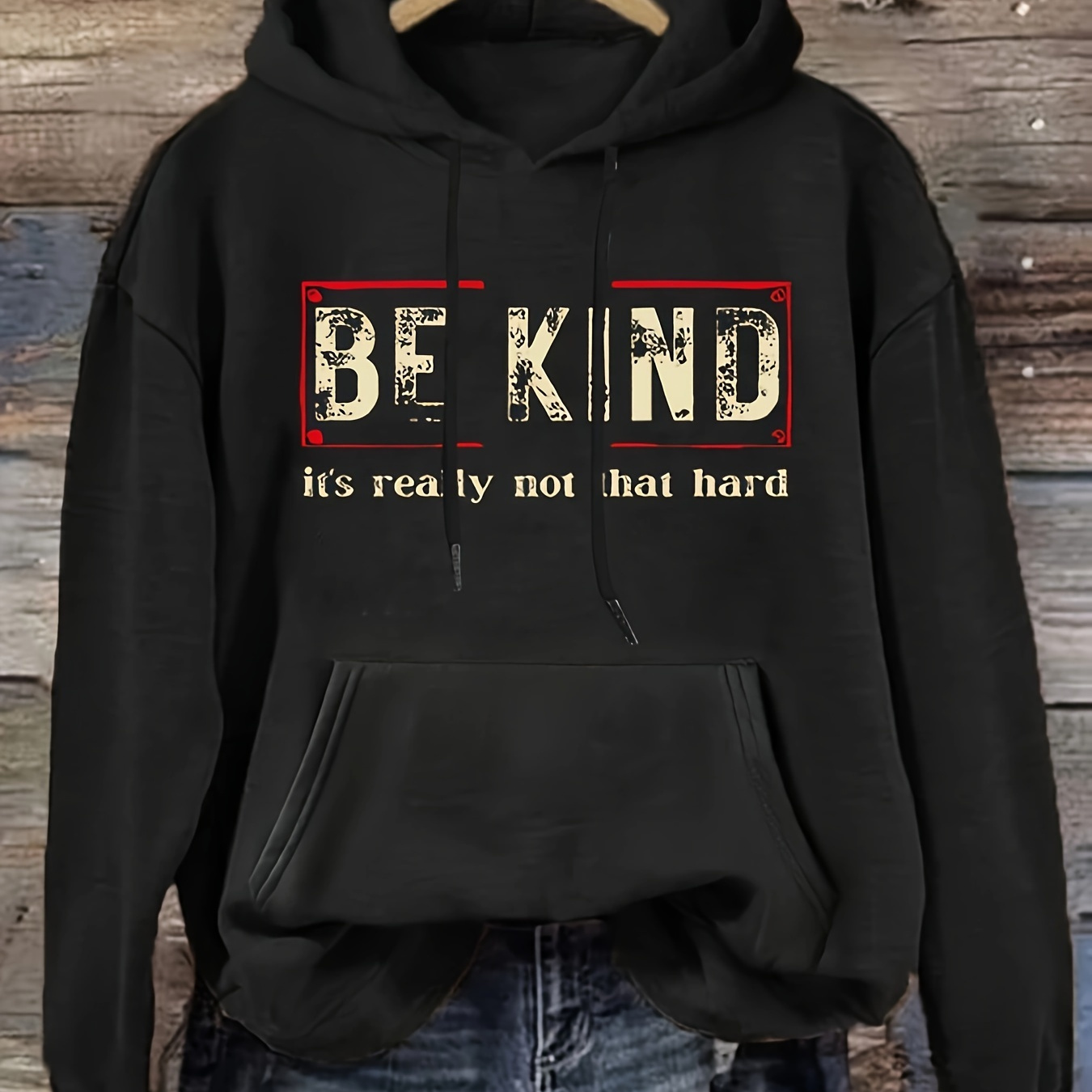 

Long Sleeve Drawstring Hooded Sweatshirt, Women's Clothing