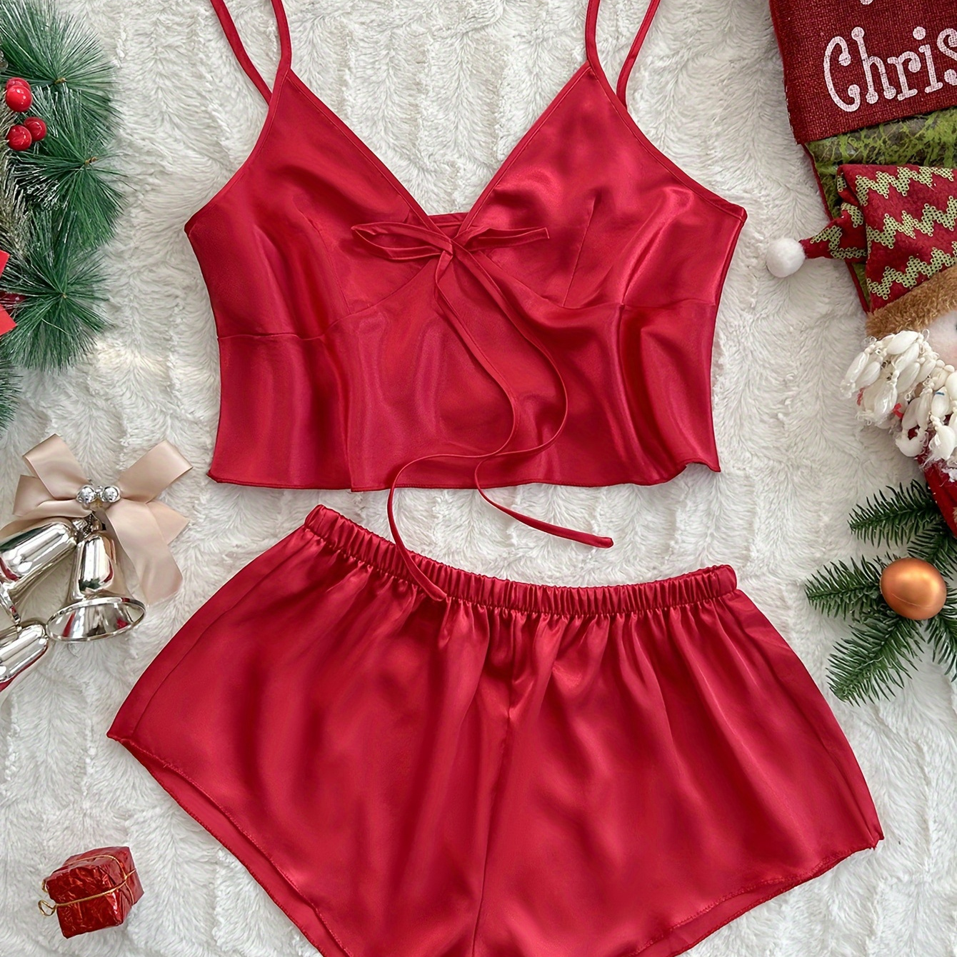 

V- Set For - 2- Set Tie Waist Camisole And - Adult
