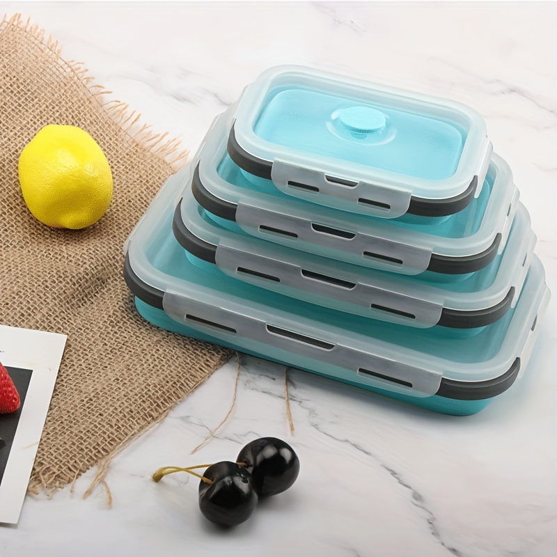 Collapsible Silicone Food Storage Container Stackable Space - Temu