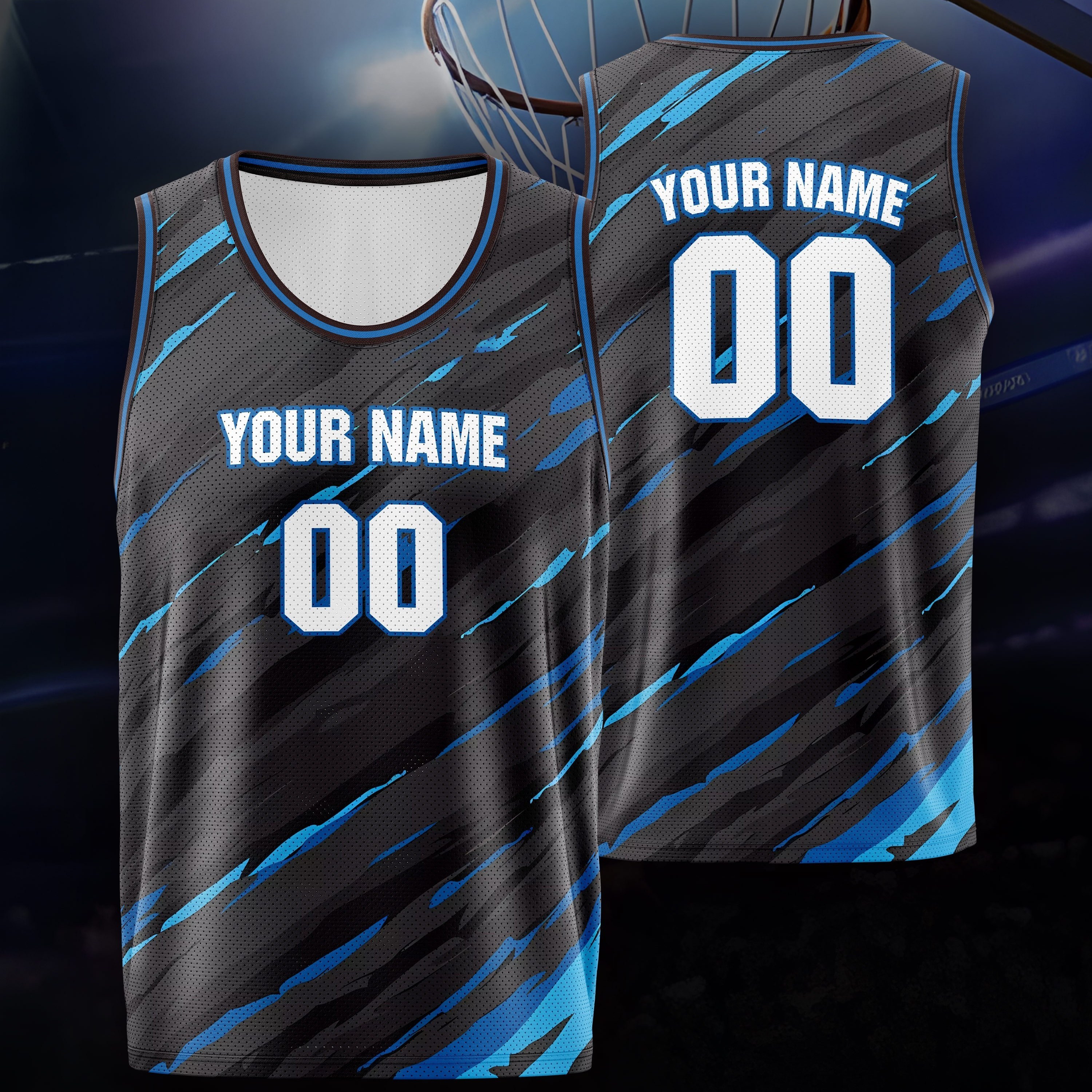 

Men's Custom Name And Number Design Basketball Tank Top, Sportswear Comfortable Fit Breathable Sweat Shirt Party Training