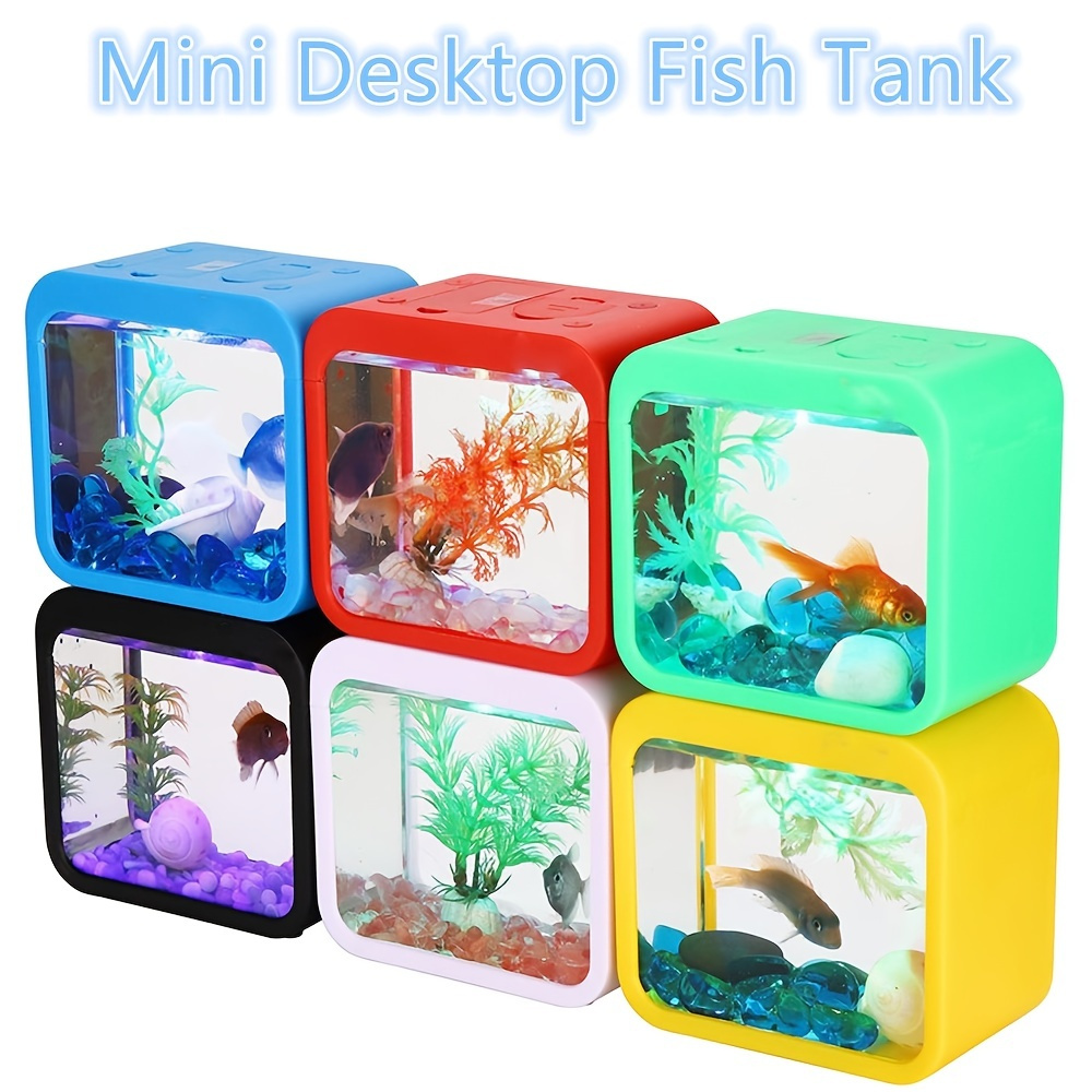Desktop Transparent Acrylic Fish Tank Small Mini Plastic - Temu