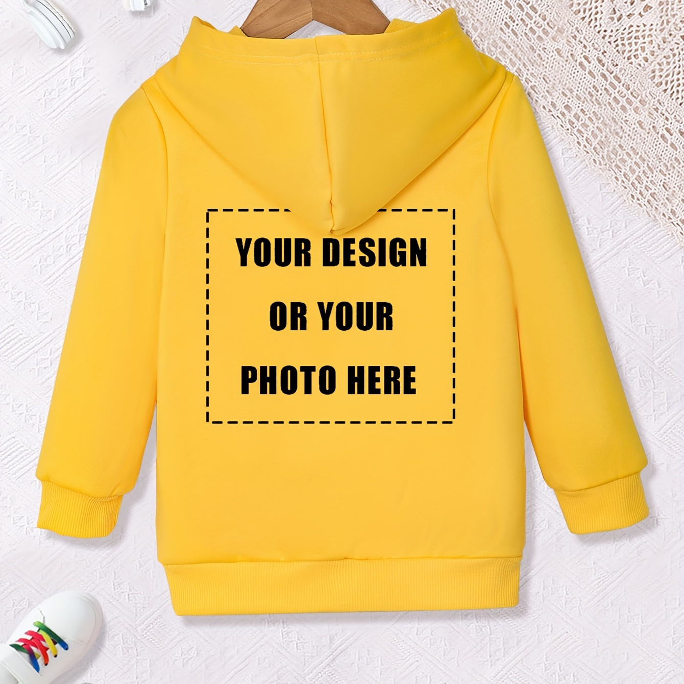 

Customized Print Hooded Sweatshirt For Girls, Casual Hoodie