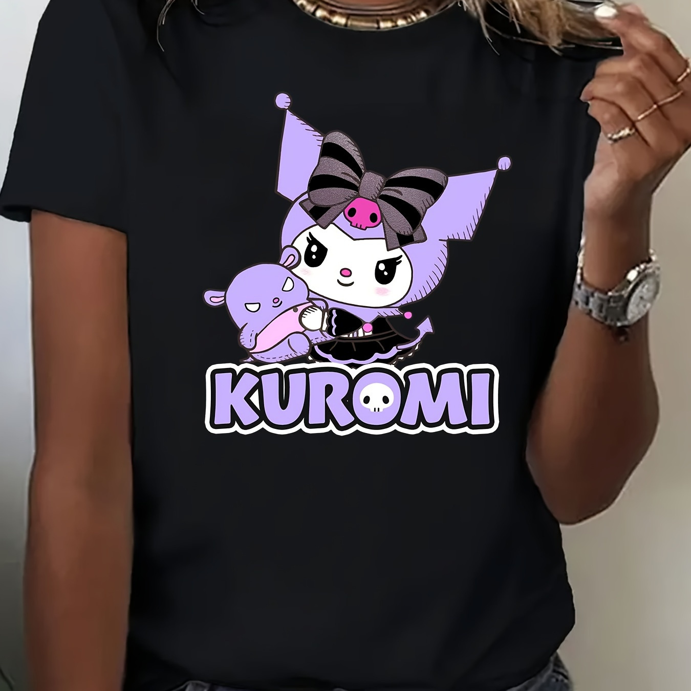 

Sanrio Kuromi T- Cinnamoroll My Halloween Shirts Pumpkins Spiders T- For Men Women Christmas For 220g T4-12