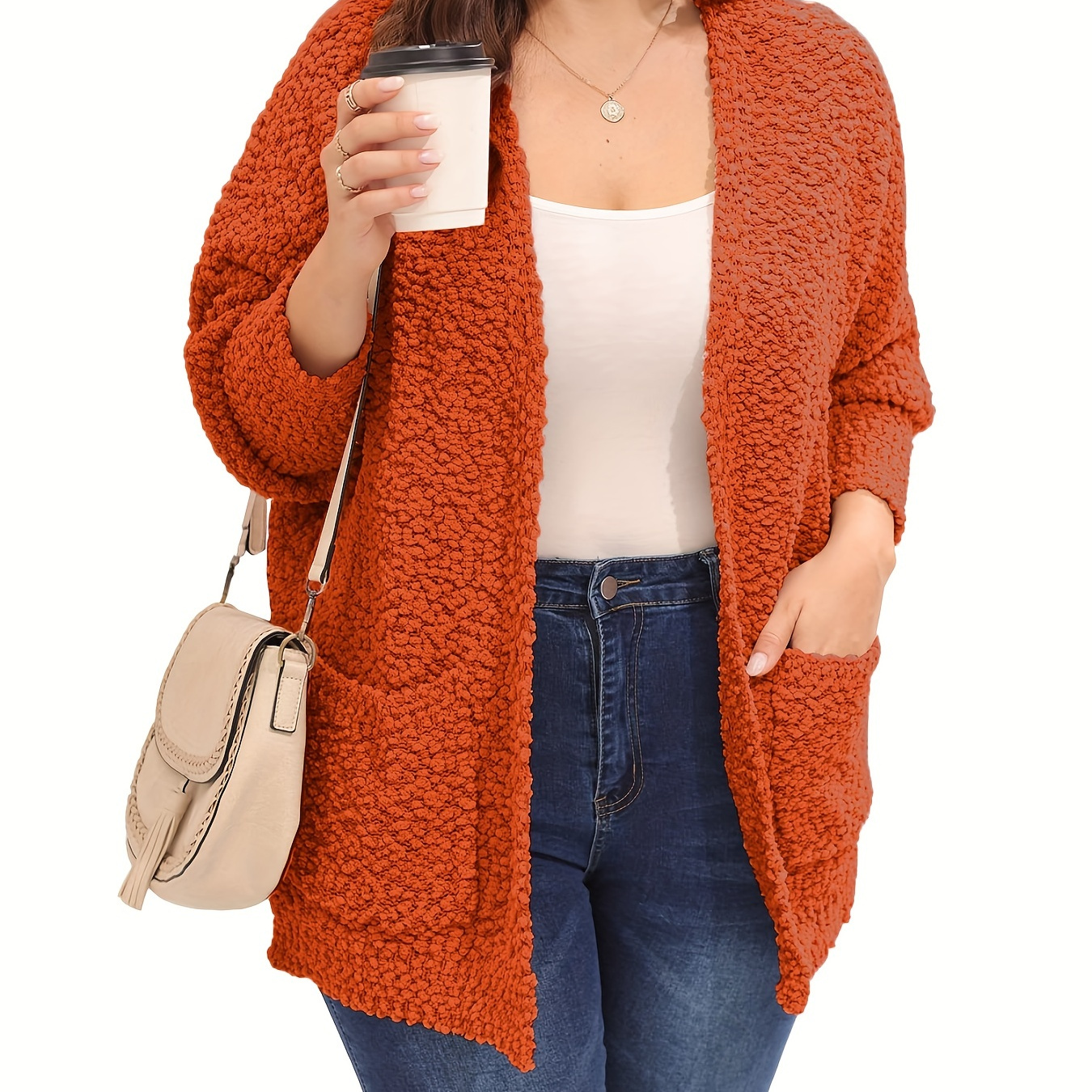 Plus size outlet cardigans with pockets