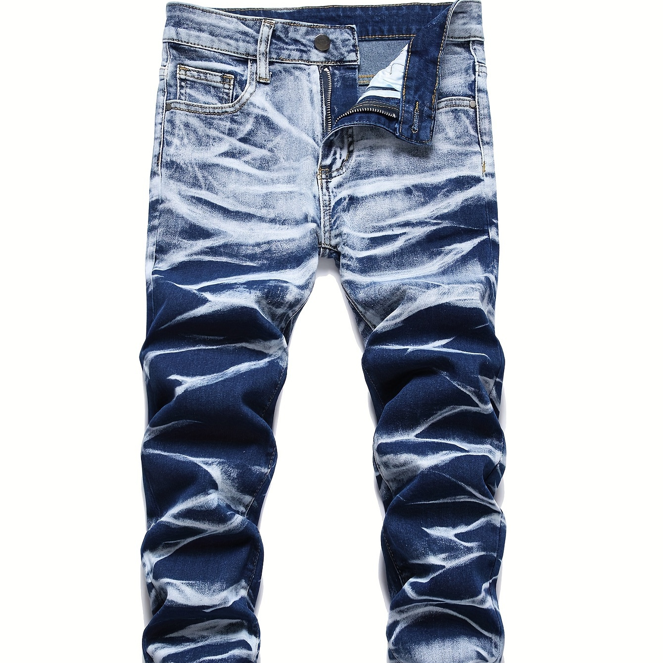 

Kid's Tie-dye Pattern Straight Jeans, Trendy Denim Pants, Boy's Clothes For All Seasons