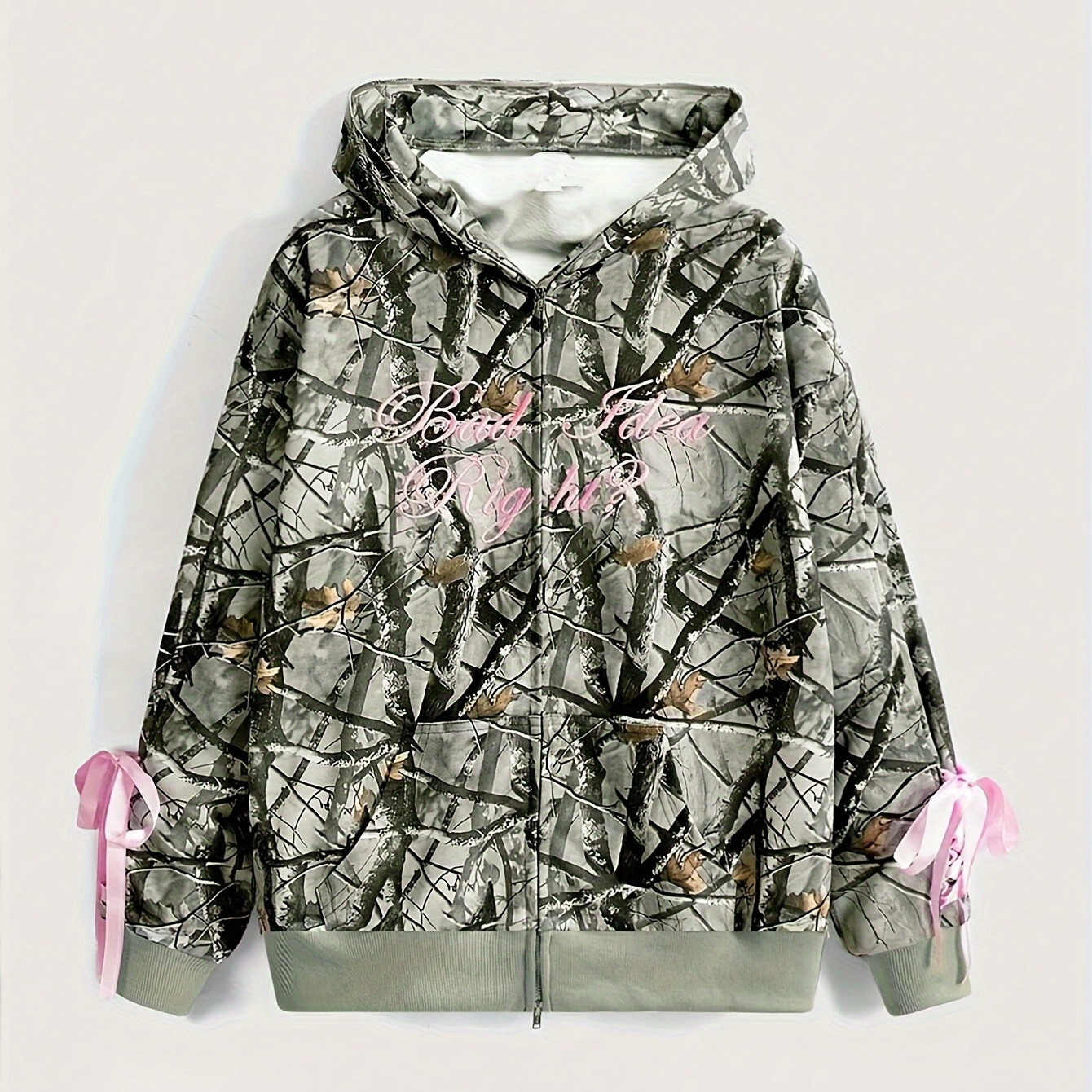 

Y2k-inspired Women's Hoodie With Geometric Print & Bow Detail - Cozy Polyester , Long Sleeve, Drawstring, Kangaroo Pocket | Casual Fall/ Sweatshirt