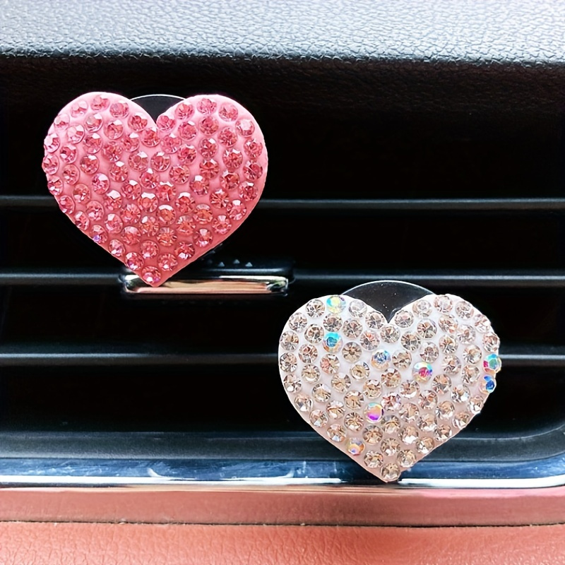 Air Vent Vent Clip, Love Heart Cute Bling Universal Car Interior  Decoration