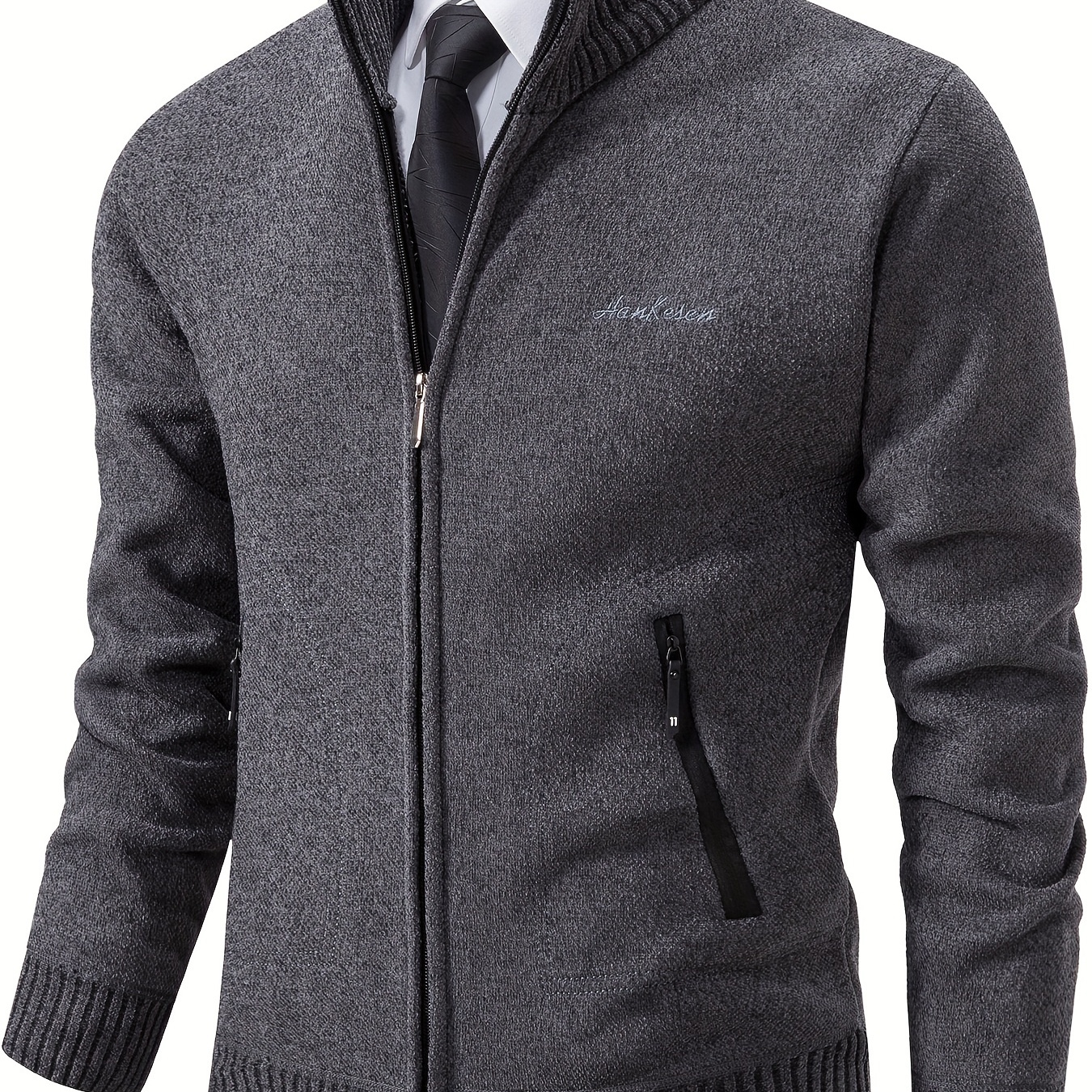

Cardigan élégant légèrement extensible, manteau de style vintage décontracté pour hommes pour l'automne et l'hiver