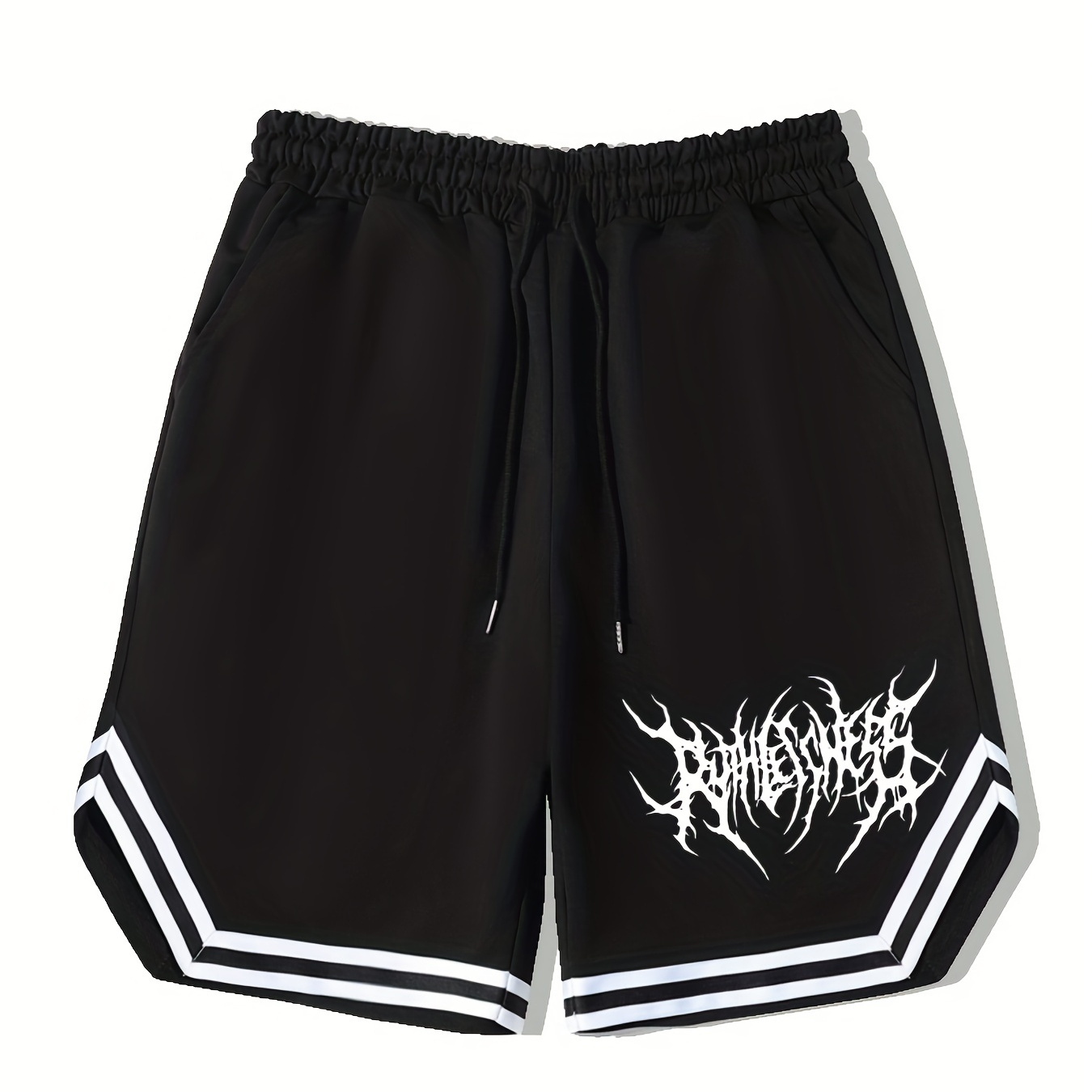 

Shorts for men with urban style, featuring graphic designs and stretchy drawstring waist for comfort and casual chic look. Perfect for men's summer fashion outfits.