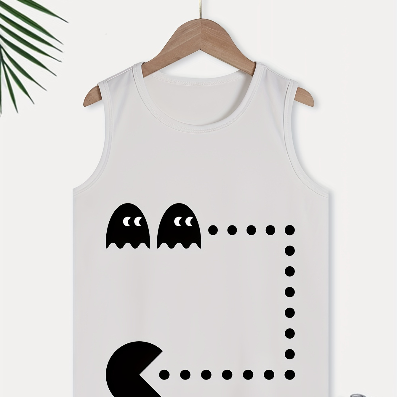 

Cute Cartoon Print Tank Top, Casual Breathable Comfortable Sports Sleeveless Vest, Boy's Clothing