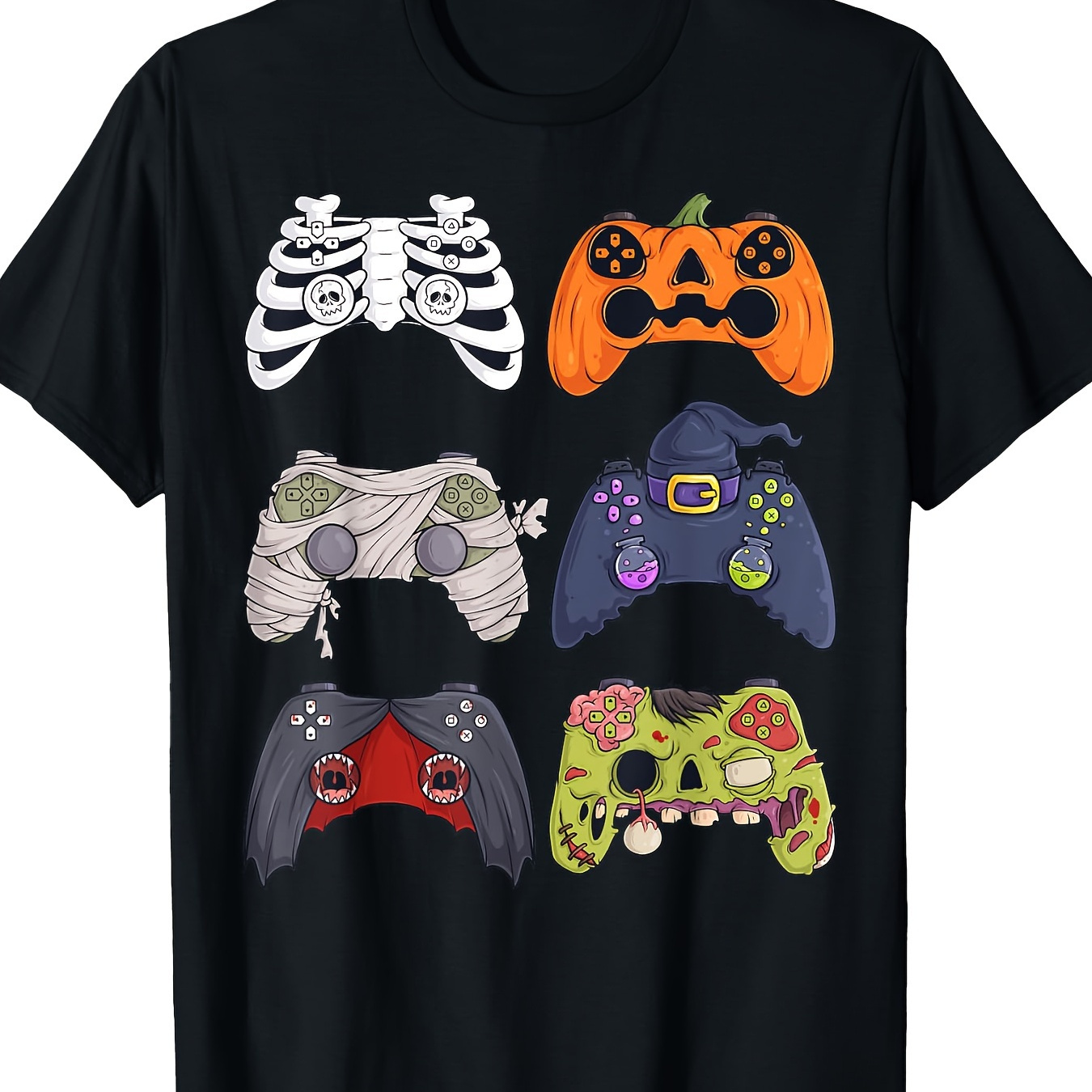 

Skeleton Zombie Gaming Controllers Boys Kids T-shirt200g