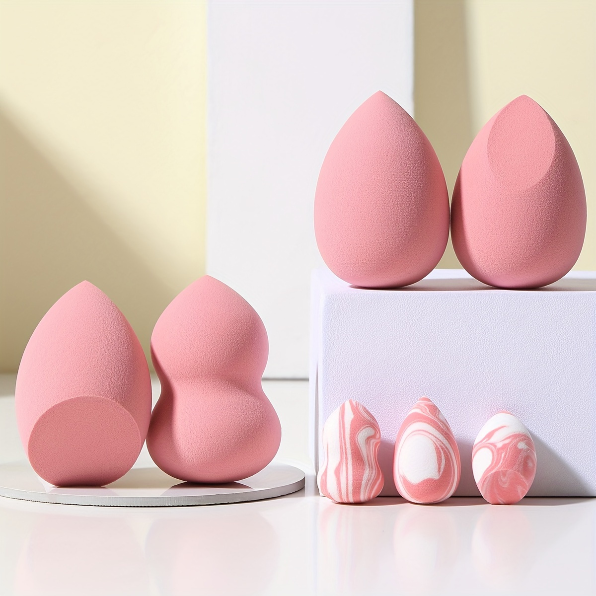 Makeup Sponge Set Beauty Blender Dry Wet Use Makeup Beauty - Temu