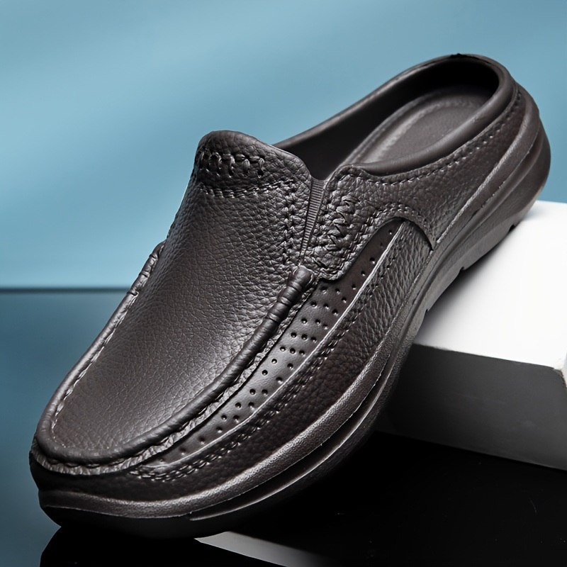 Men's Mules Durable Casual Comfortable Slip On Open Back Platform Shoes ...