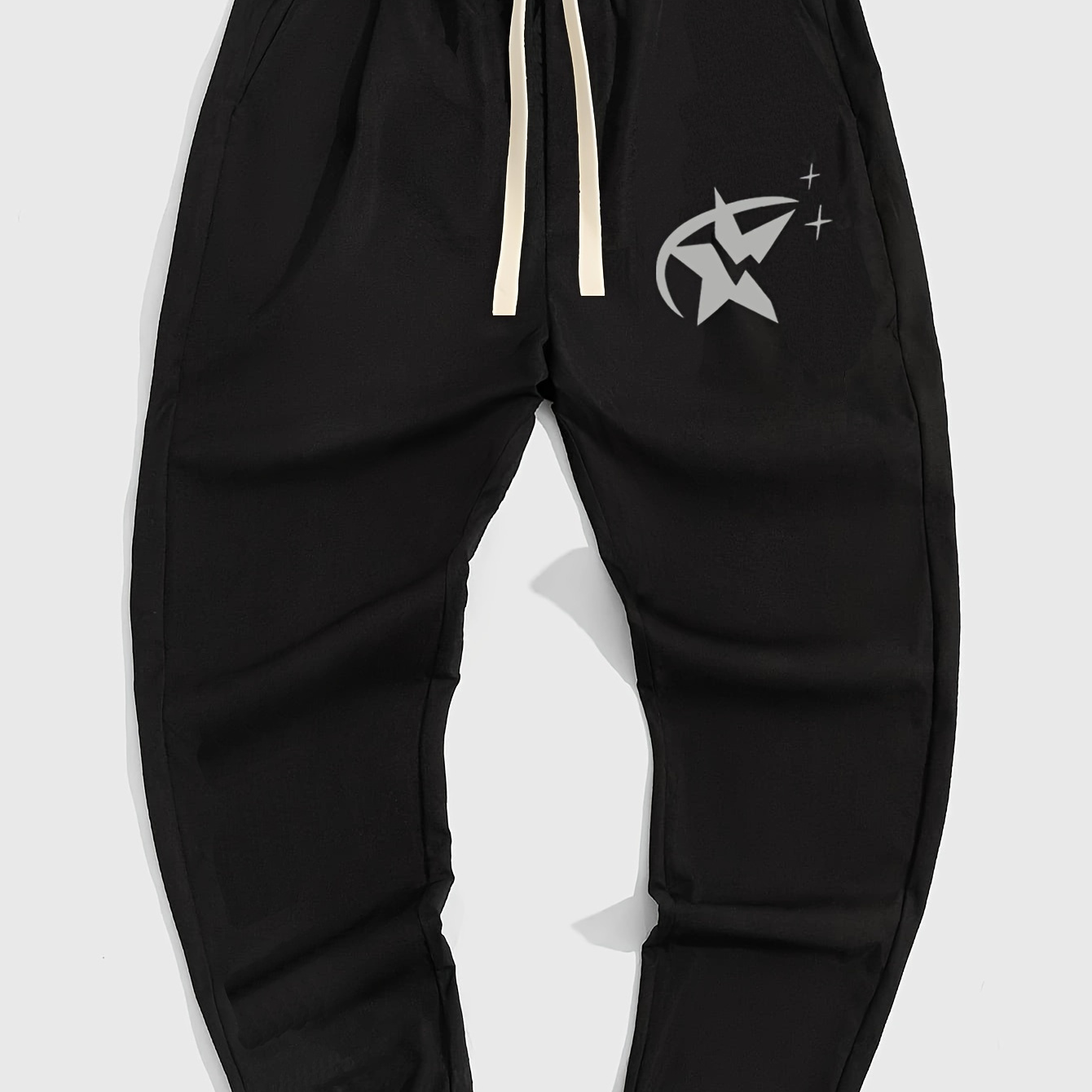 

Star Print Men's Pants Drawstring Sweatpants Loose Casual Trousers For Spring Autumn Running Jogging