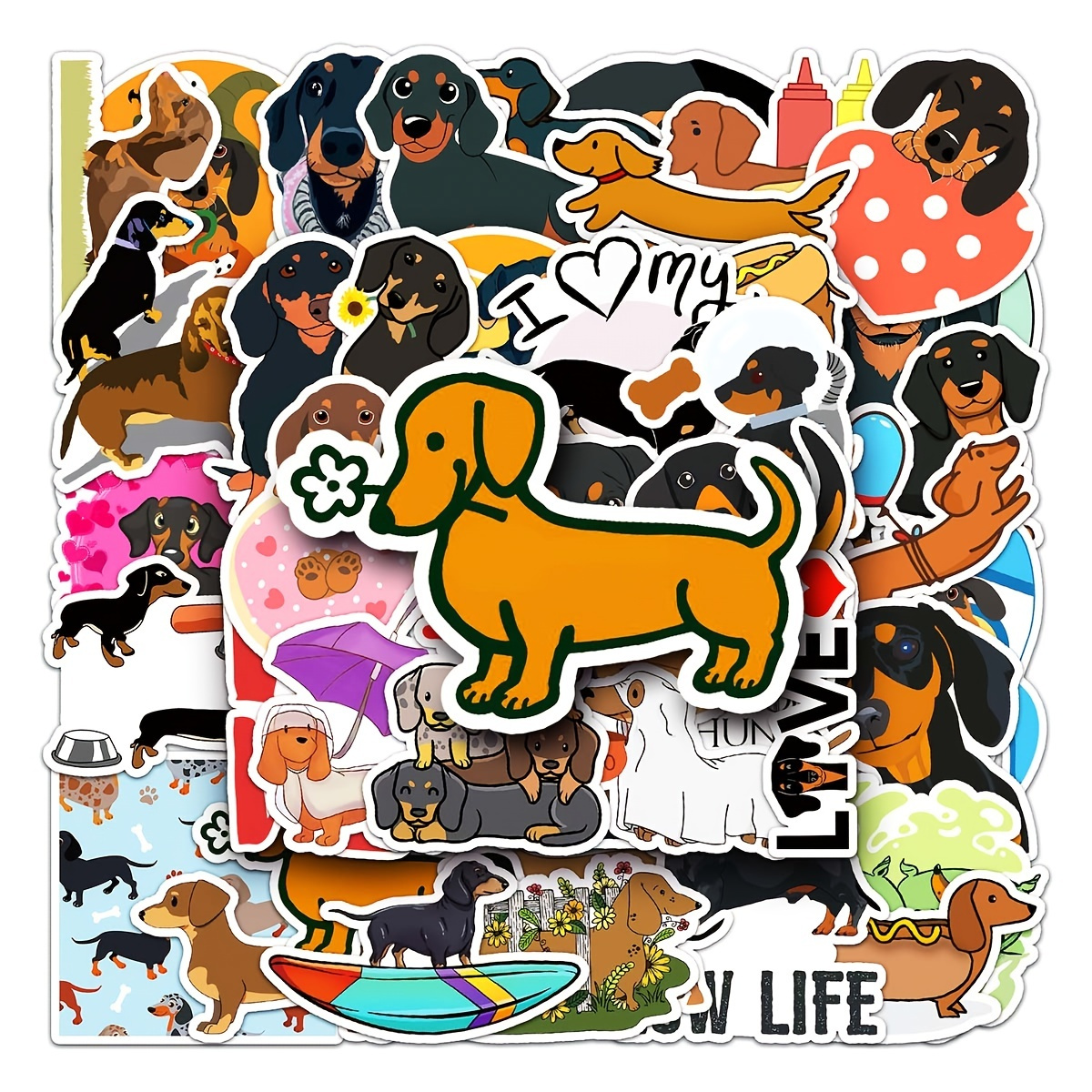 Reptile Stickers for Kids Freebies for Small Business Dog Car Stickers  Dachshunds Personality Fun Mobile Phone Stickers Computer Stickers Cup  Stickers