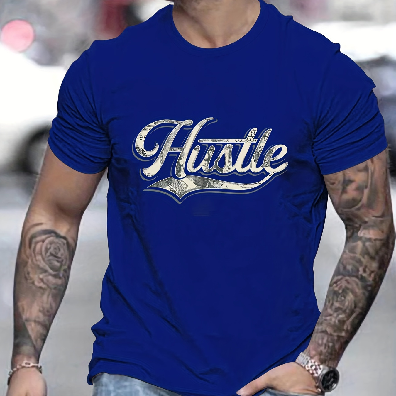 Plus Size Street Style Men's Fashion Graphic Novelty Tee, Trendy Casual Cool Top, Men Clothing