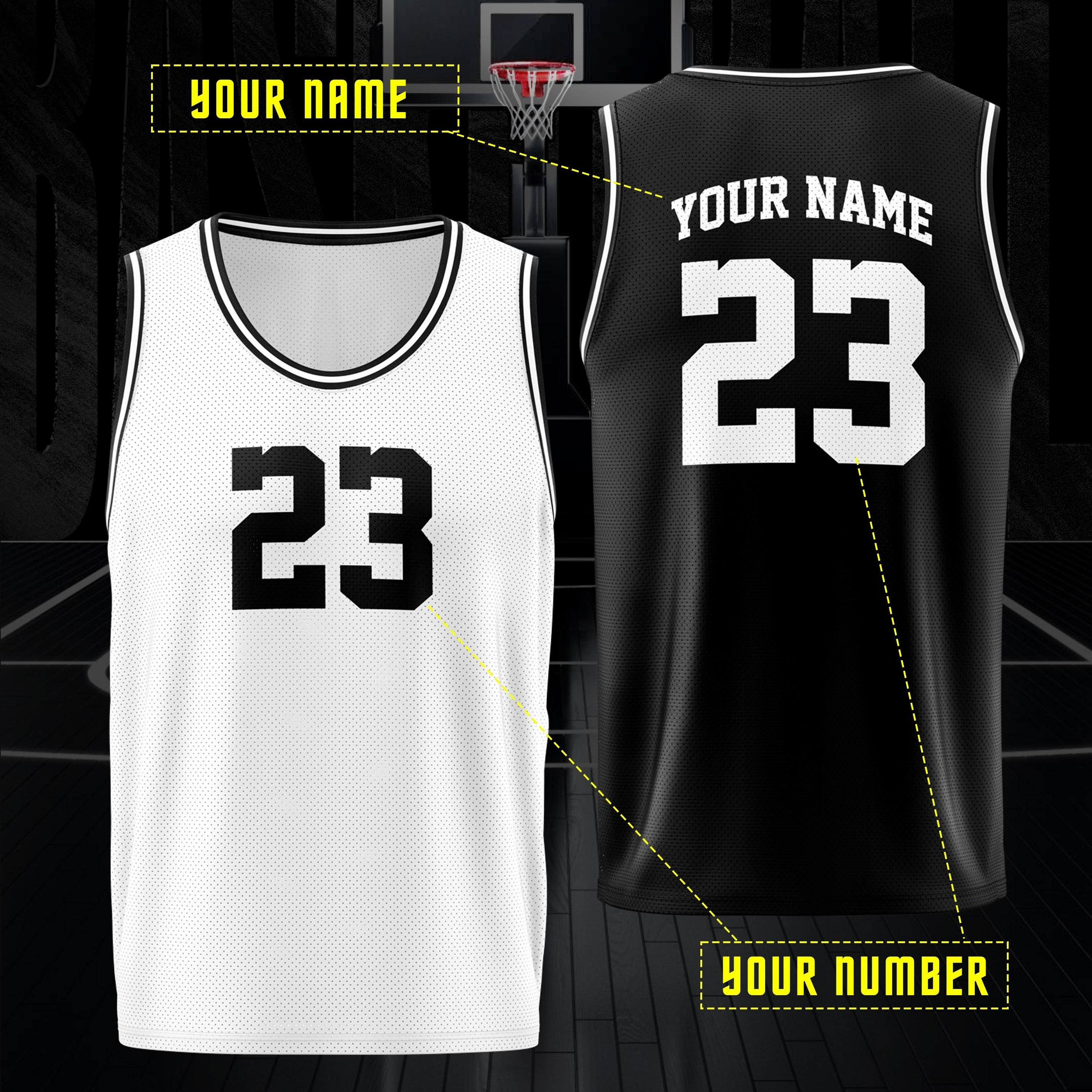 

Customized Name And Number, Men's Solid Color Sleeveless Basketball Tank Top, Breathable Comfy Top For Summer Sport