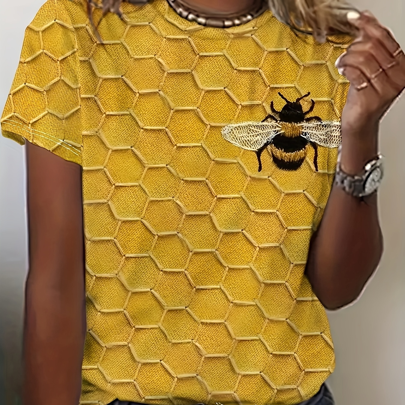 

New Summer T-shirt With Cap, And Simple, Round Neck, Short Sleeve, Loose Fit, , European And Women's Top