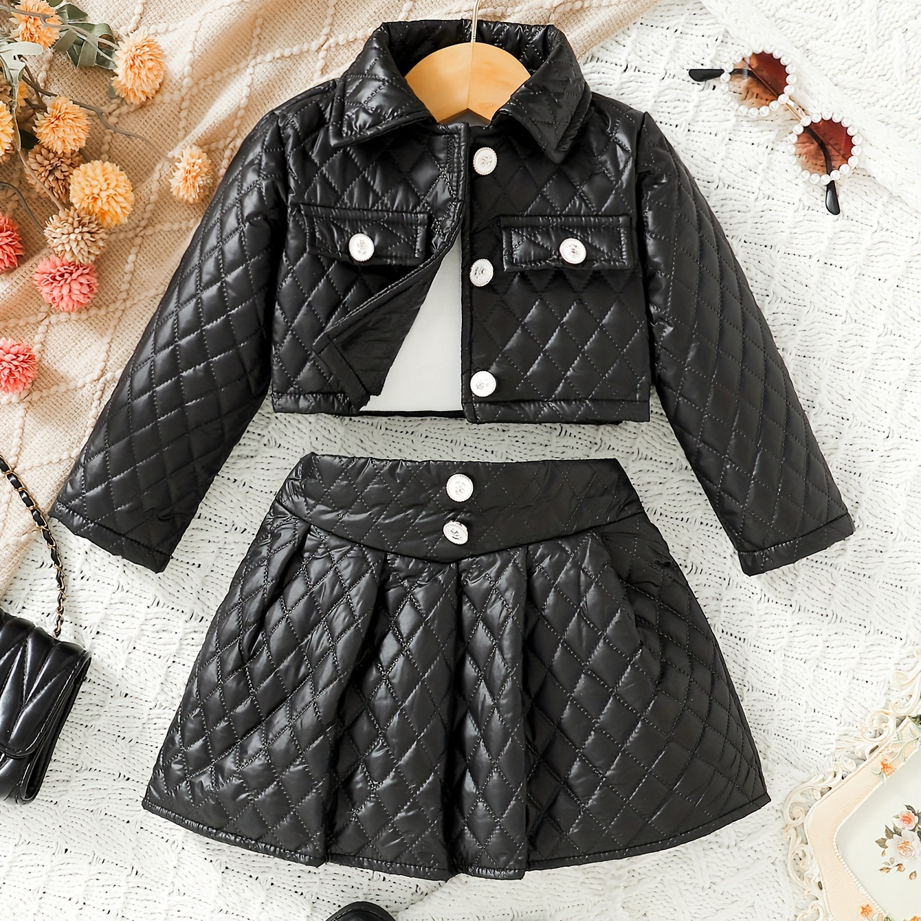 

Set, Texture Lapel + Waist - & 2pcs /fall Outfit