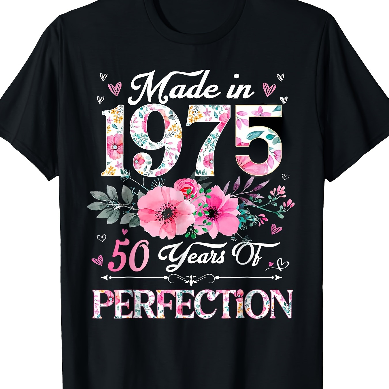 

50th Birthday Gifts Men Women Old Vintage 1975 T-shirtwomen Men Clothing Streetwear Graphic T Shirts 220g