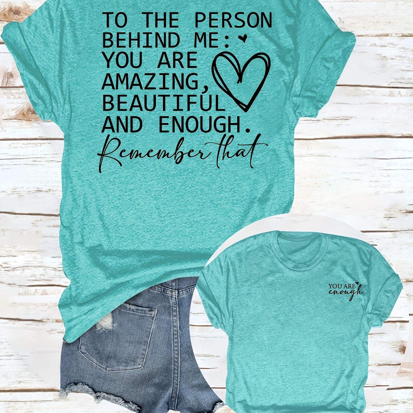 

Letter Print Crew Neck T-shirt, Casual Short Sleeve T-shirt For Spring & Summer, Women's Clothing