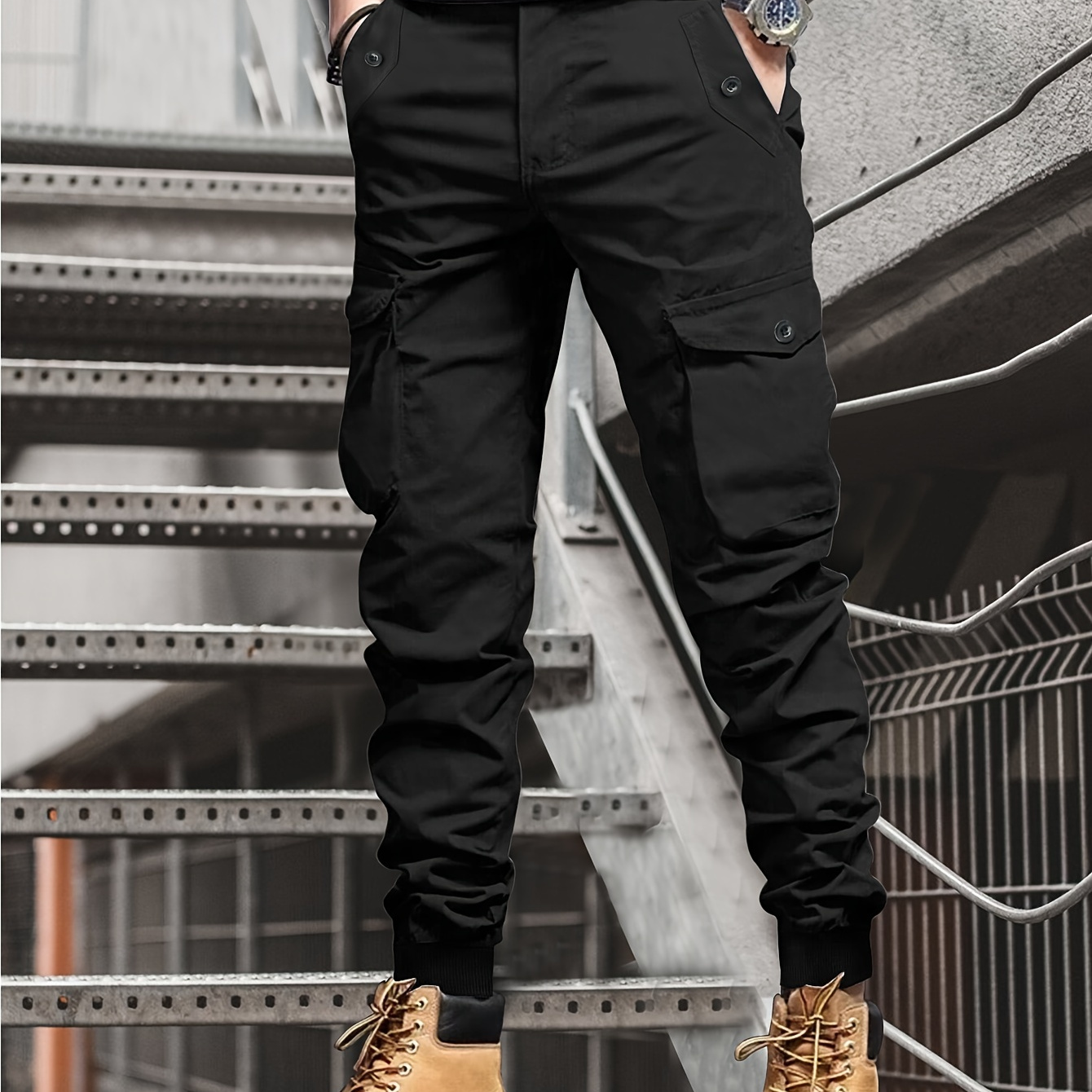 

Men's Cargo Pants, Stylish And Casual Joggers With Multiple Pocket Decorations, Suitable For Spring And Summer, Model 2188.