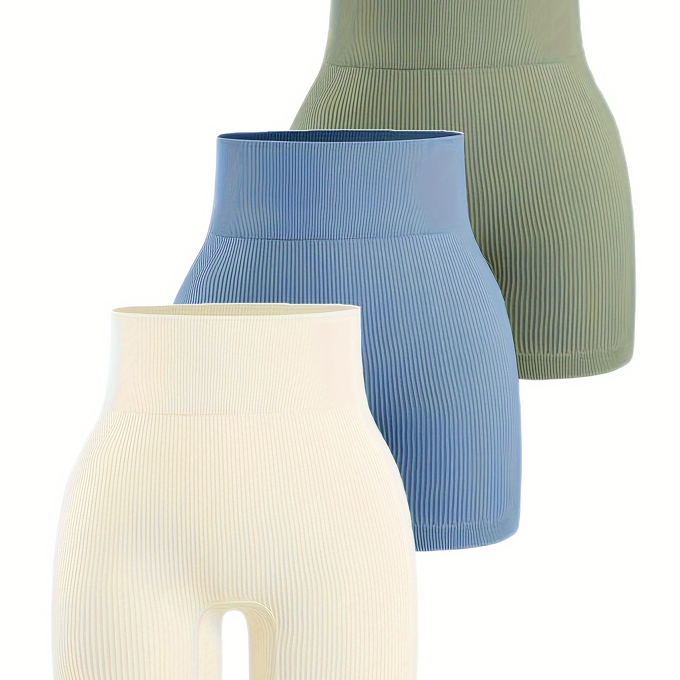 

3pcs High Stretch Seamless Yoga Shorts For Women, Slimming And Comfortable Shorts, Women's Activewear