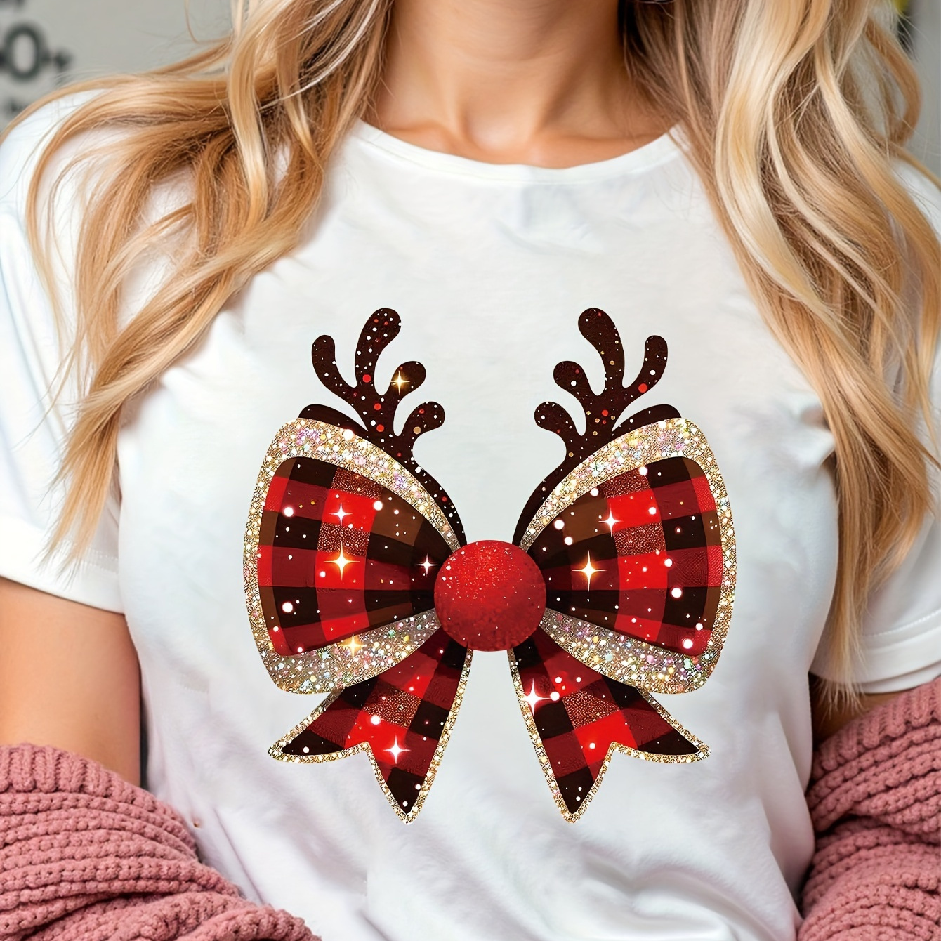 

Bow T-, Top For Summer & , Women's Clothing