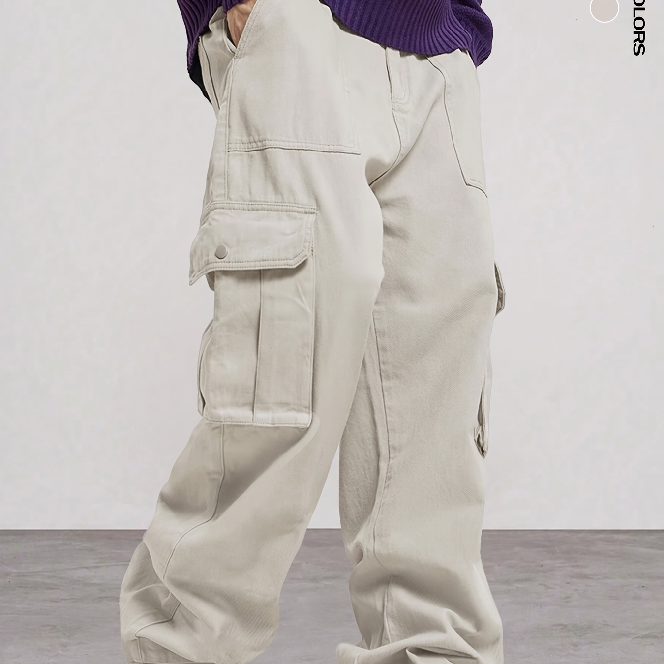 

Men'-inspired Loose Fit Cargo Pants With Stylish Oversized Pockets - Drawstring Waist, All & Outdoor Activities