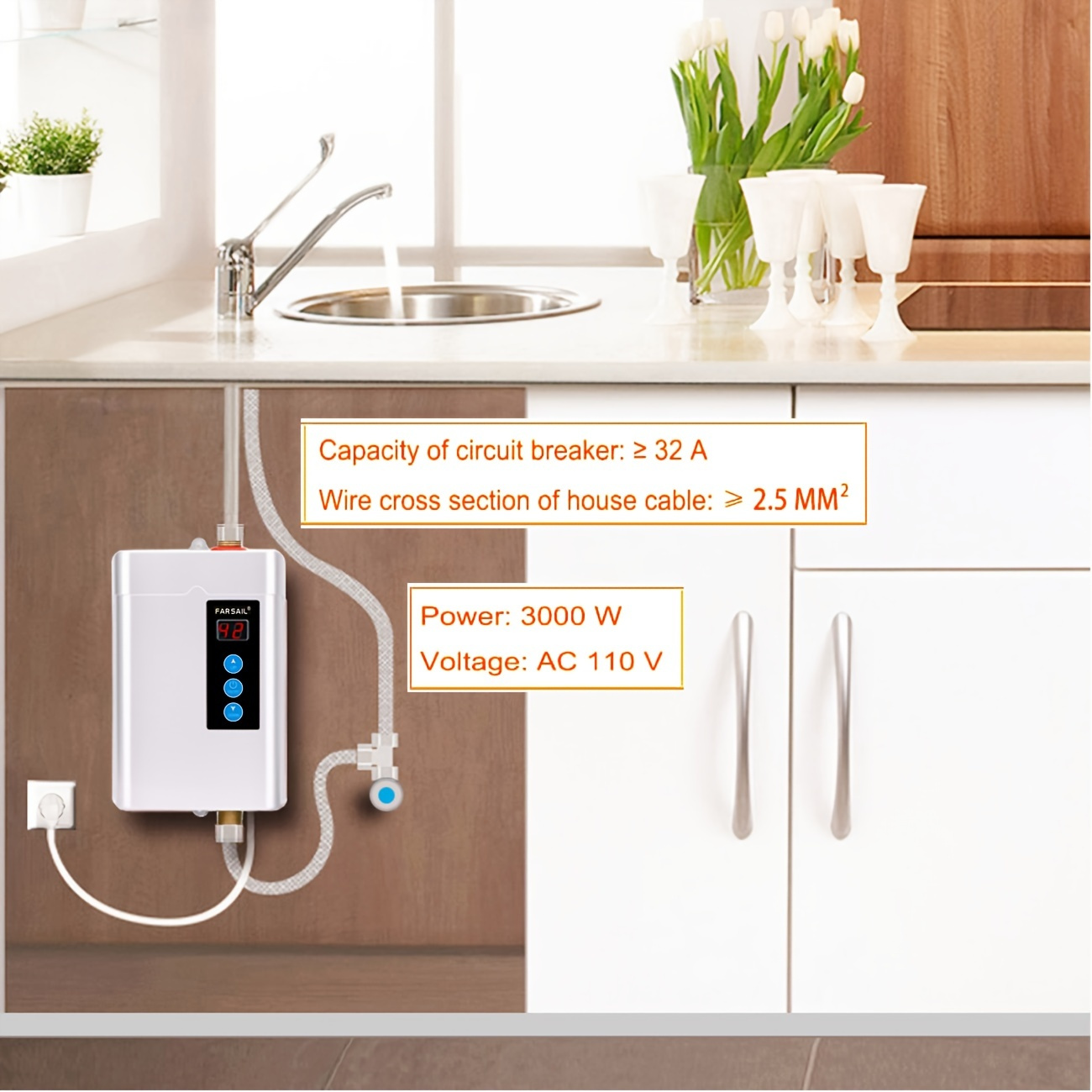 電気蛇口 電気温水ヒーター 電気給湯機 電気温水器 電気水栓 3秒の速熱