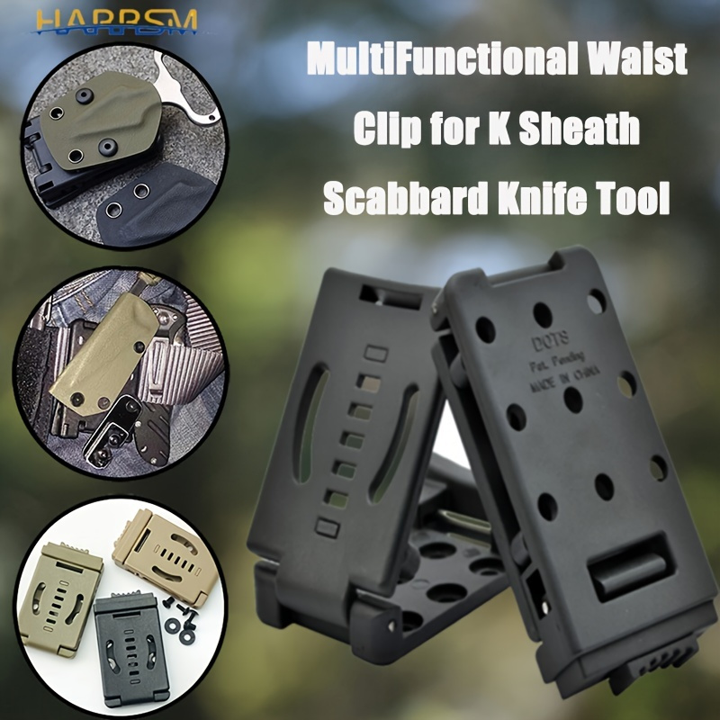 Scabbard Waist Clip Knife Sheath Clip Holster Belt Buckle KYDEX Making  Utility EDC Clip Camping Mag Pouches K Sheath Back Clip